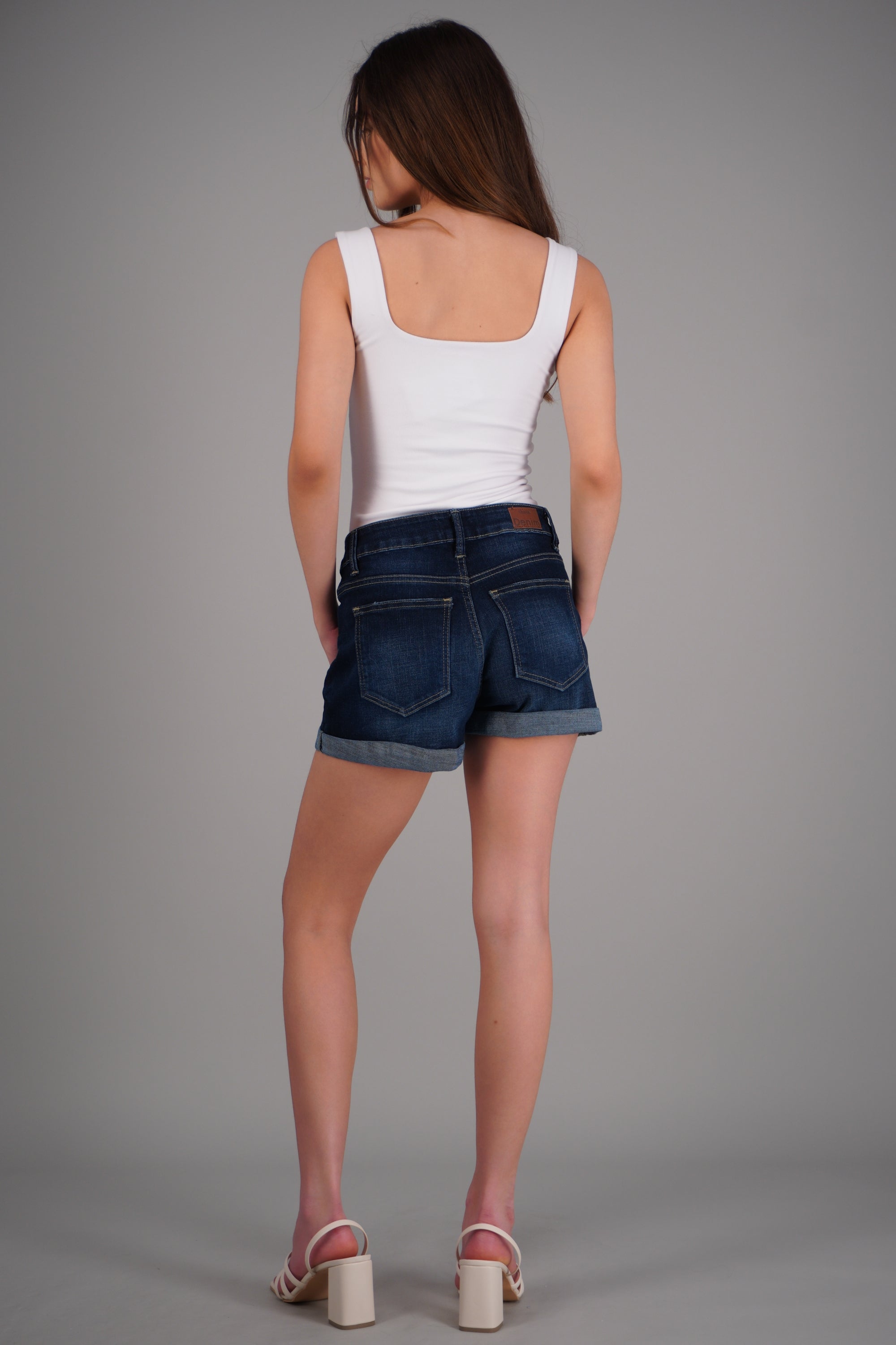 Short dobladillo DARK WASH