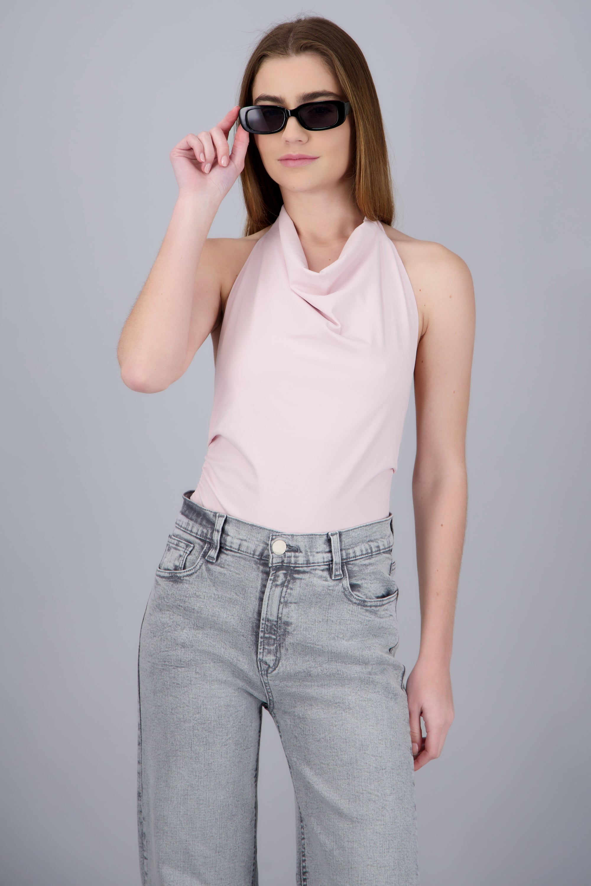 Bodysuit halter escote espalda ROSA PASTEL