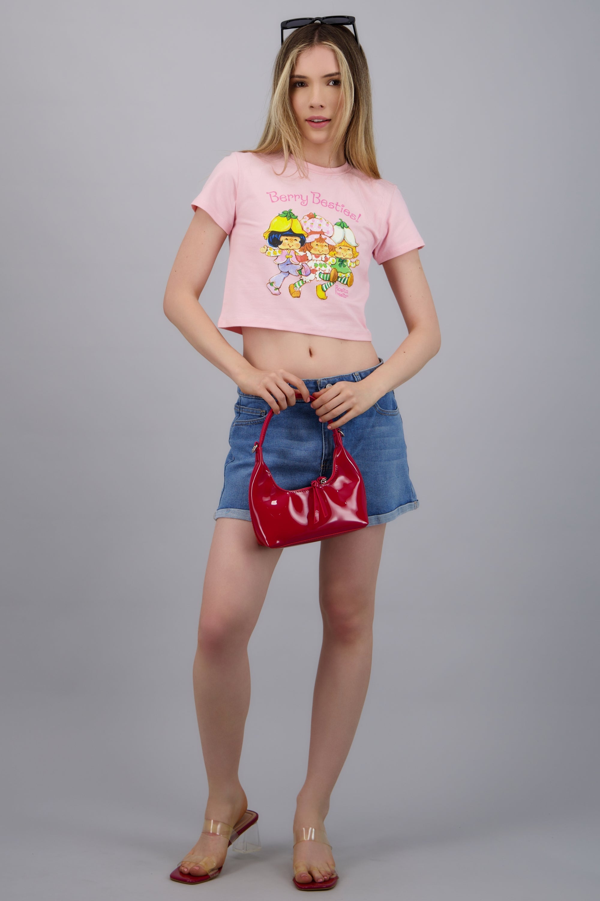 Crop Rosita fresita friends ROSA PASTEL