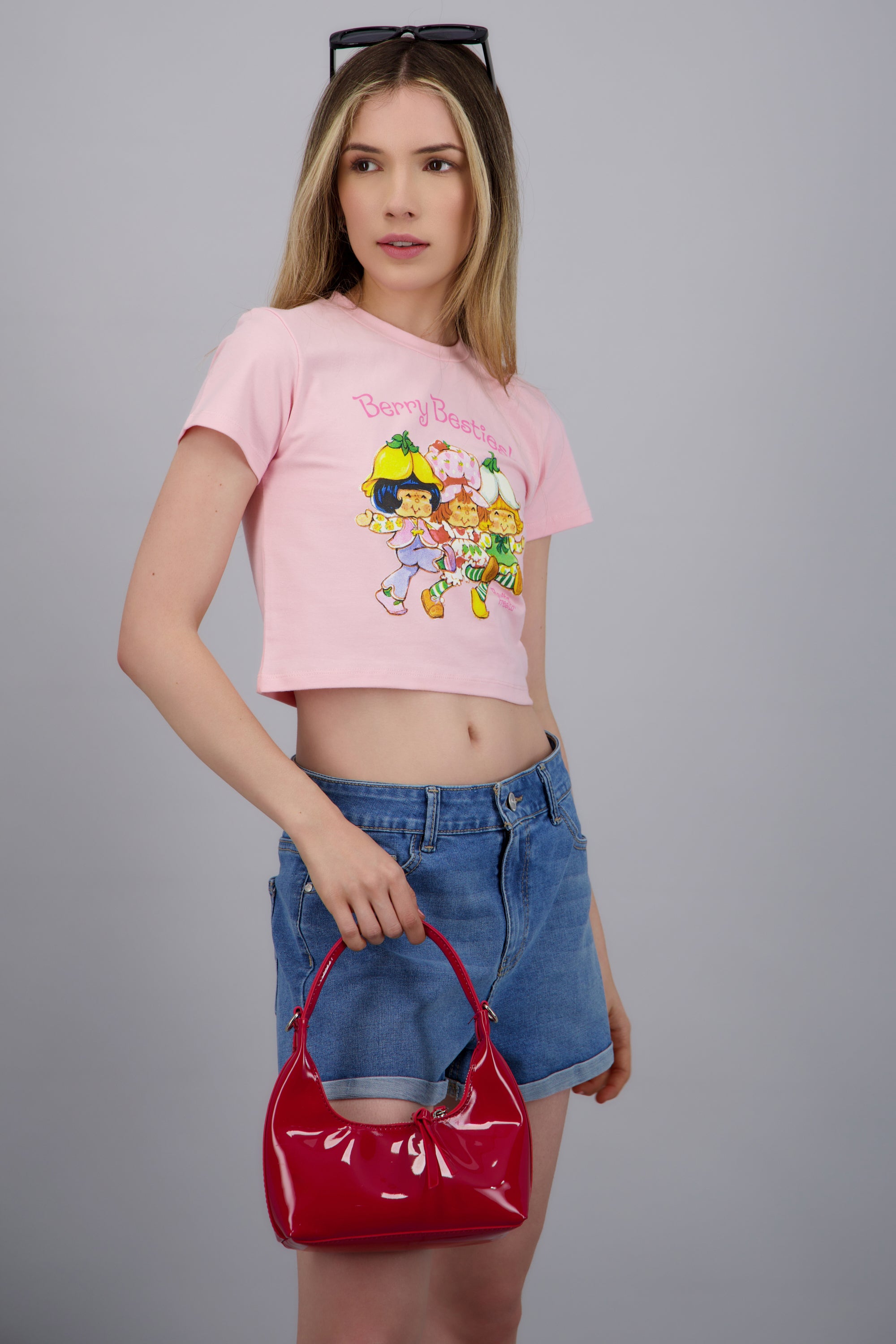 Crop Rosita fresita friends ROSA PASTEL