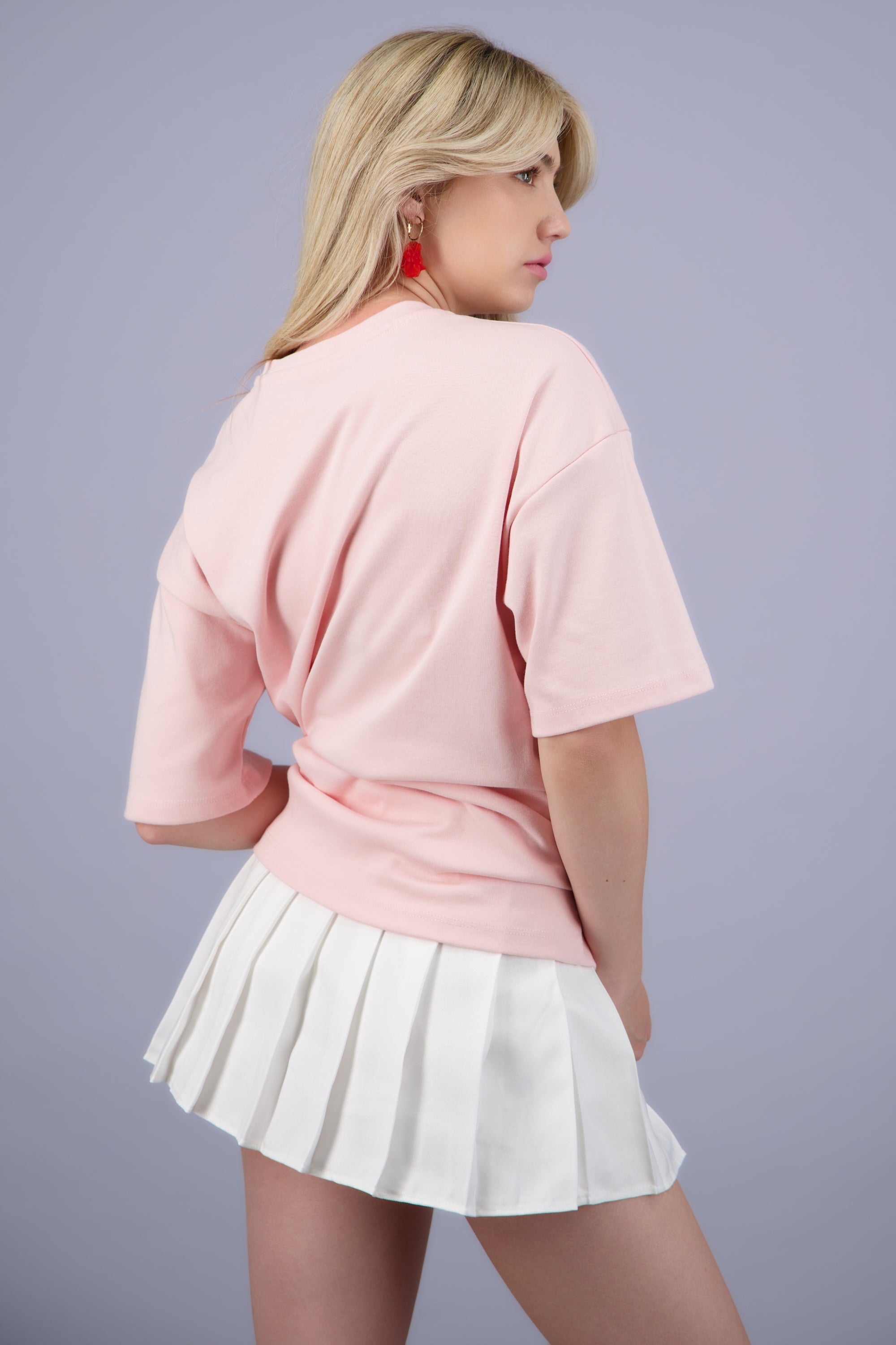 PLAYERA OVER ROSITA FRESITA ROSA PASTEL