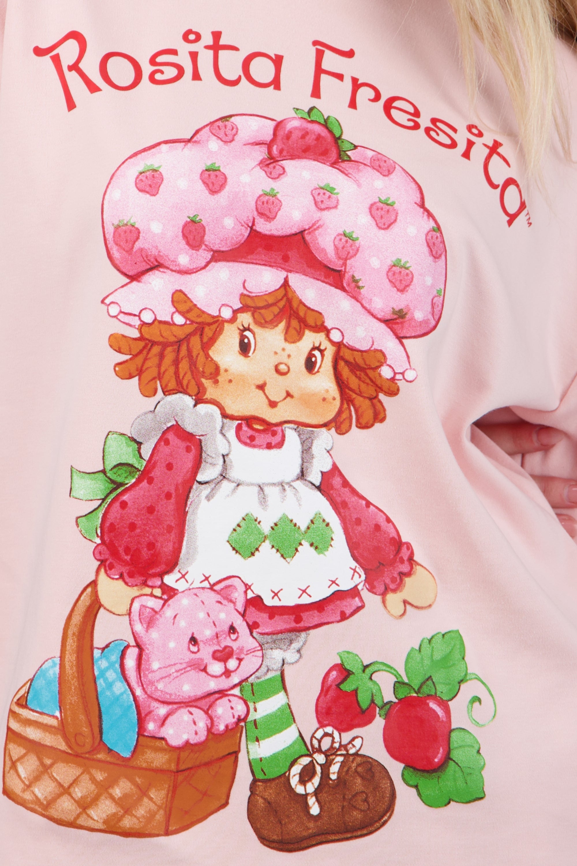 PLAYERA OVER ROSITA FRESITA ROSA PASTEL