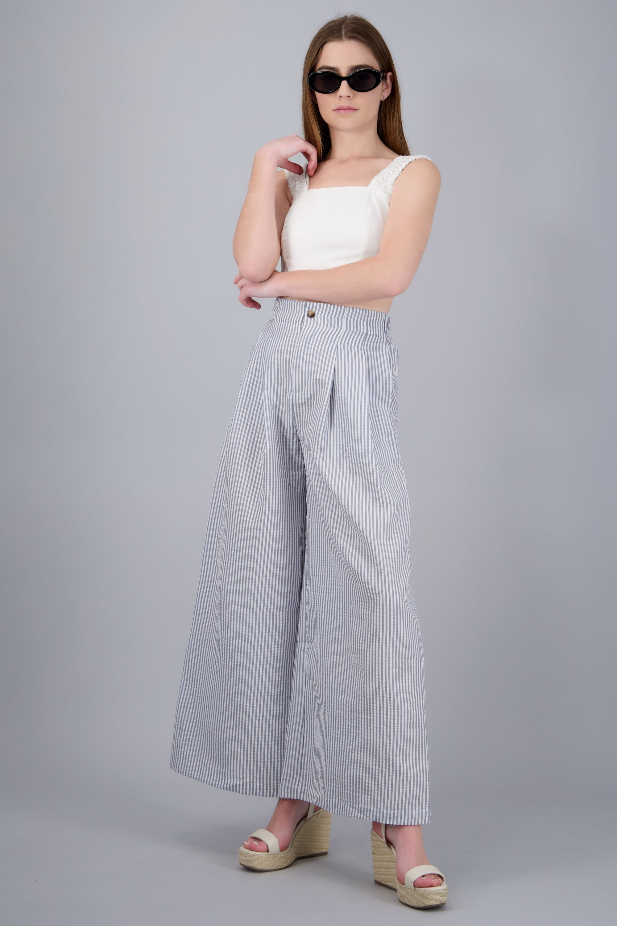 Pantalón de rayas detalle pinzas MARINO COMBO