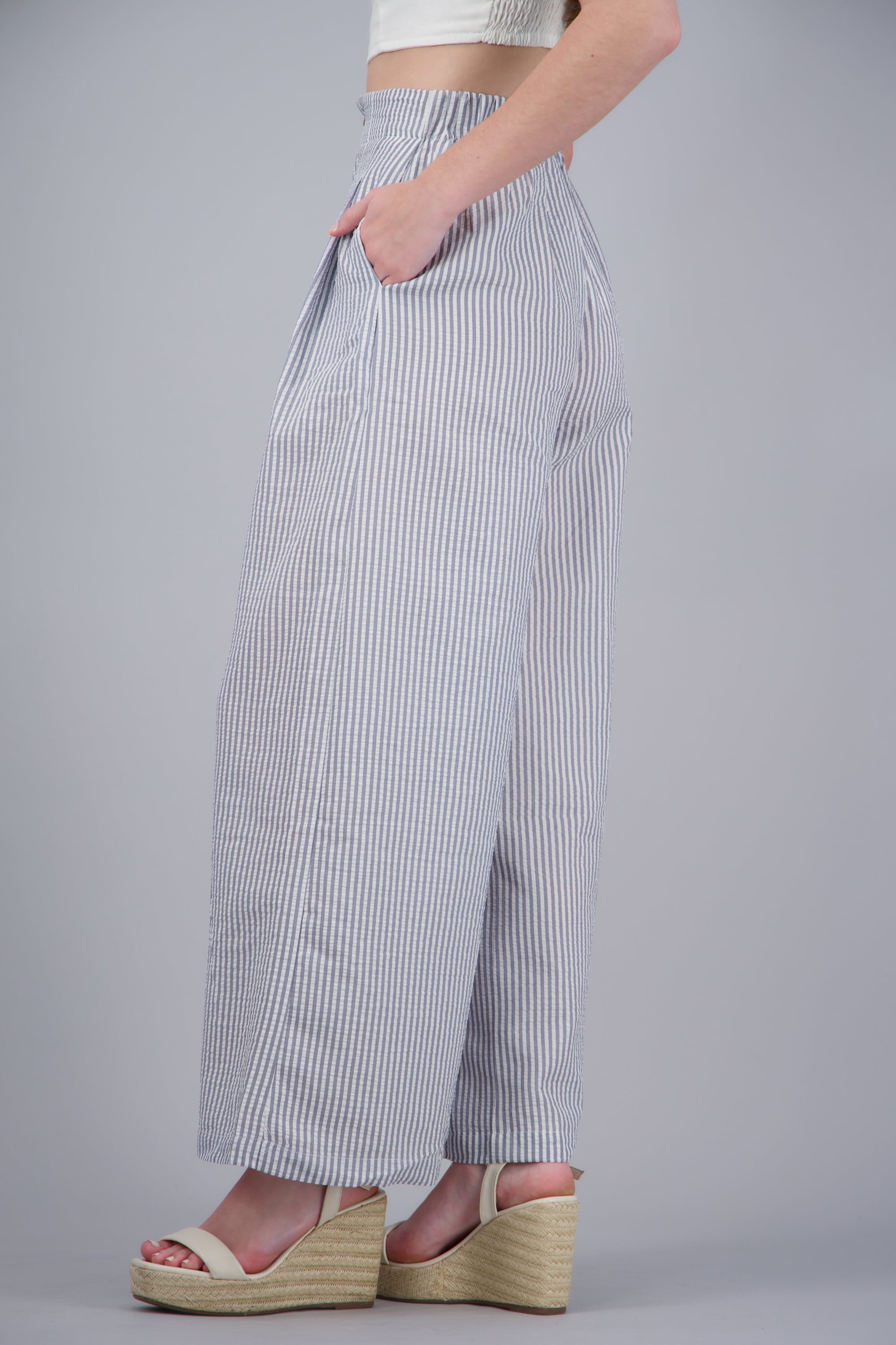 Pantalón de rayas detalle pinzas MARINO COMBO