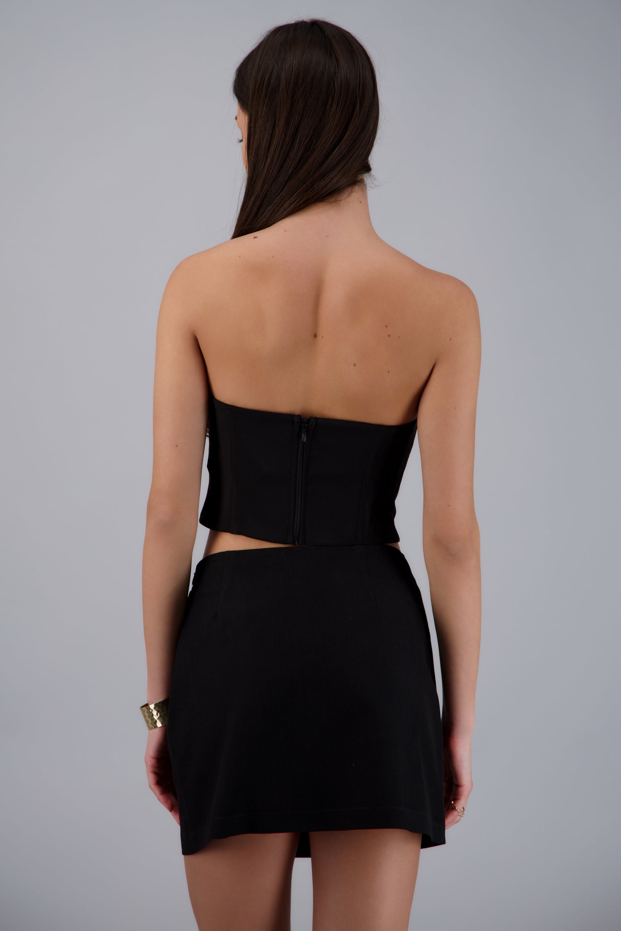 Corset escote en V NEGRO