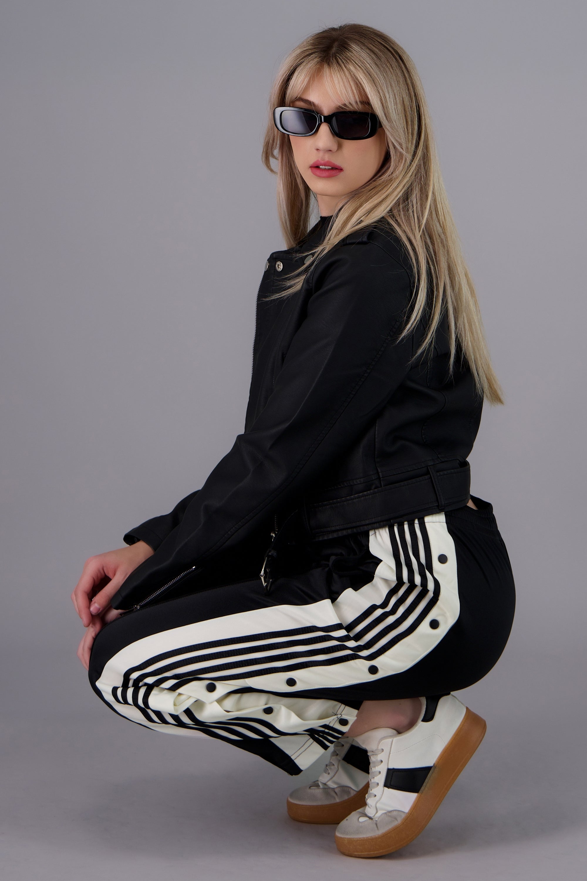 Pants detalle rayas con botones NEGRO COMBO