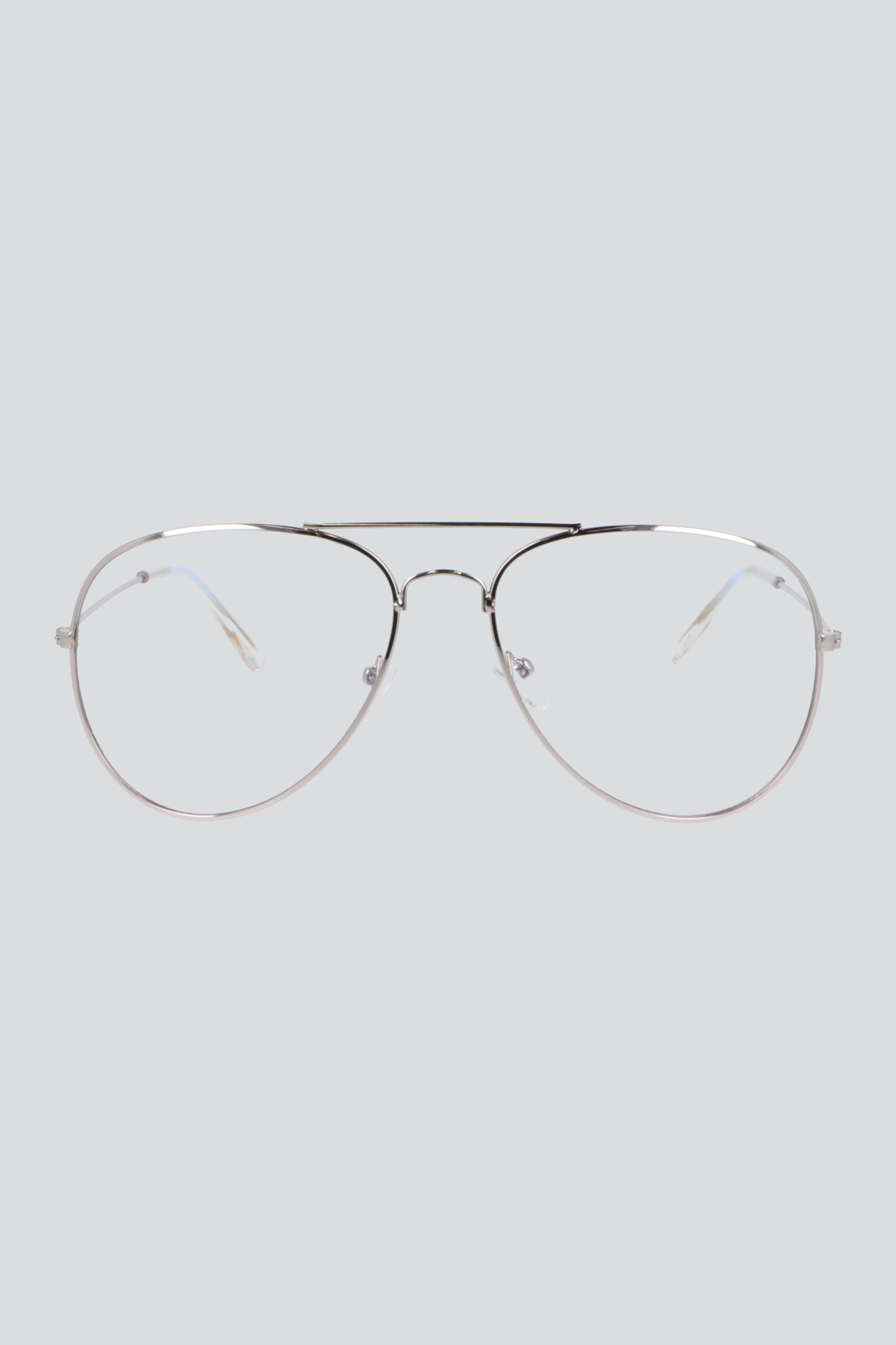 Lente aviador slim protección blue light PLATA