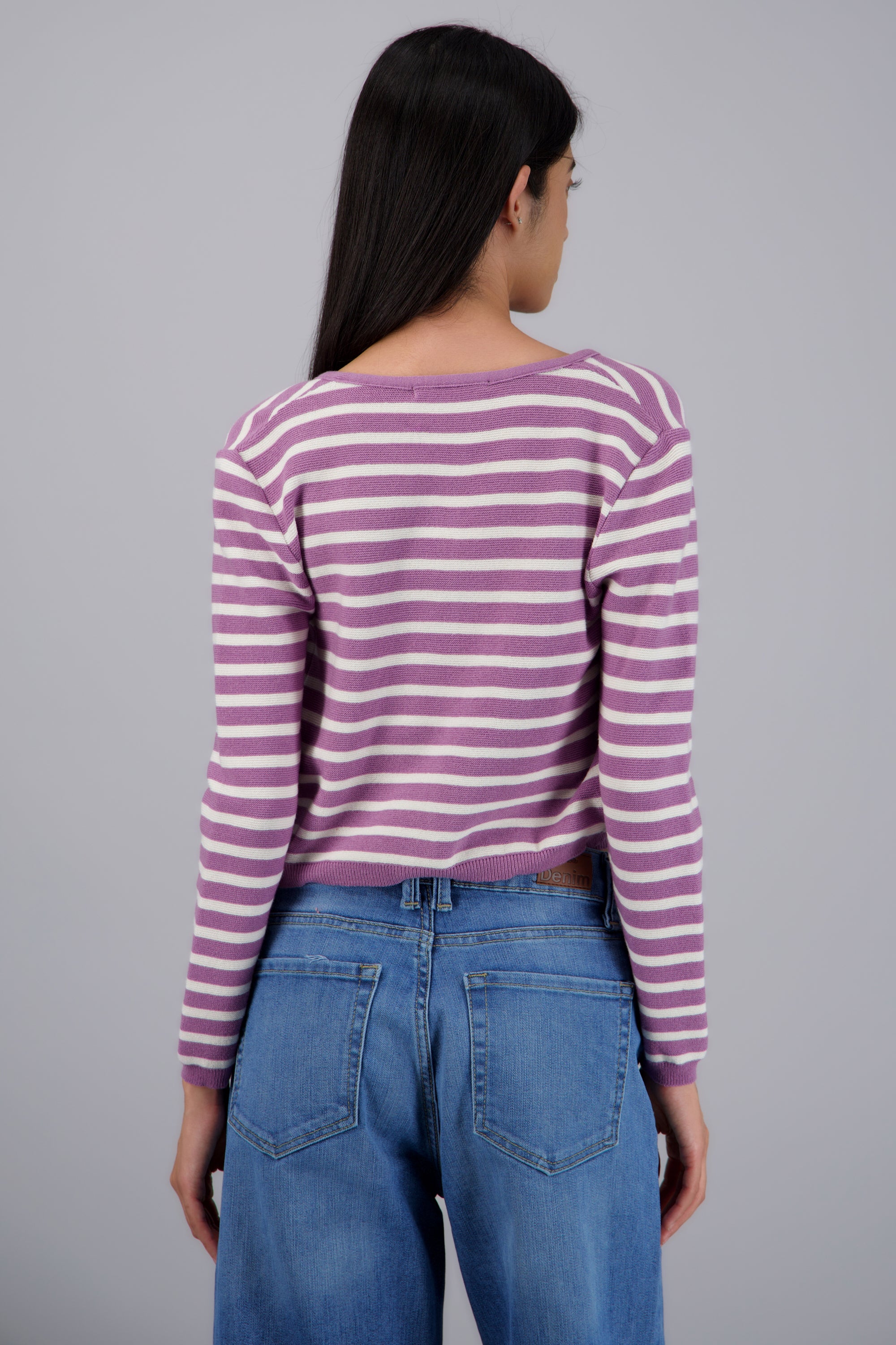 Set cardigan y top rayas LILA