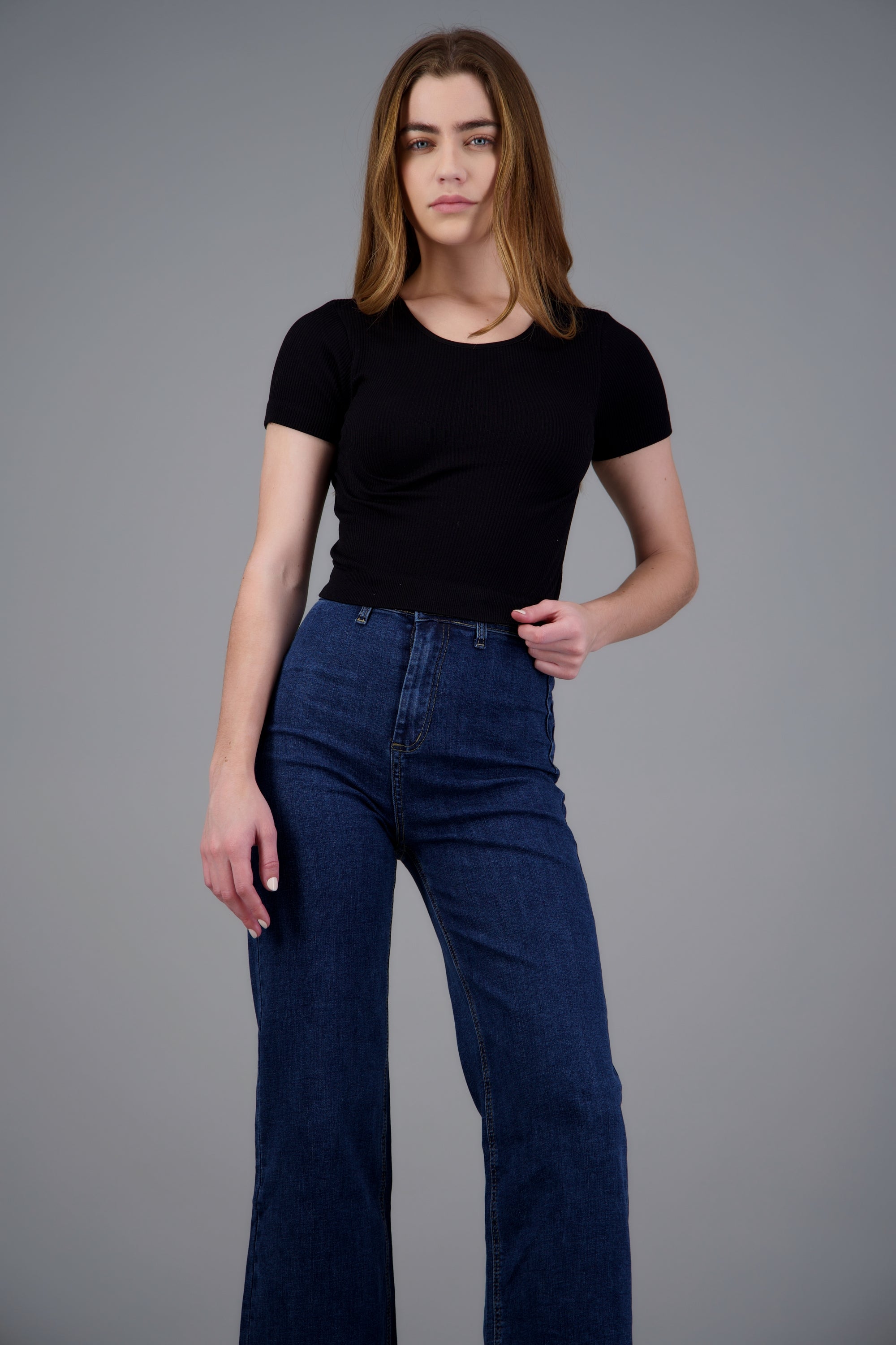 Top seamless tacto suave NEGRO