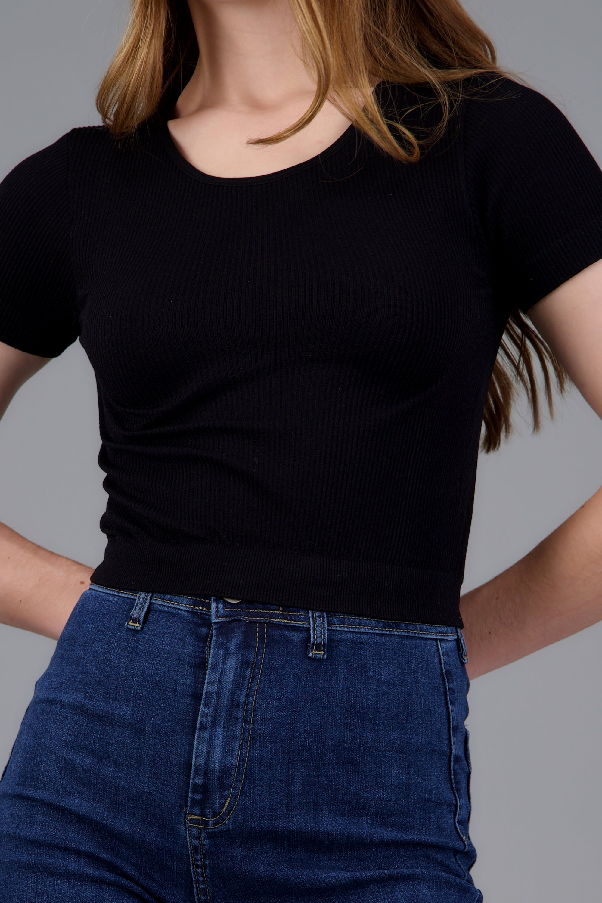 Top seamless tacto suave NEGRO