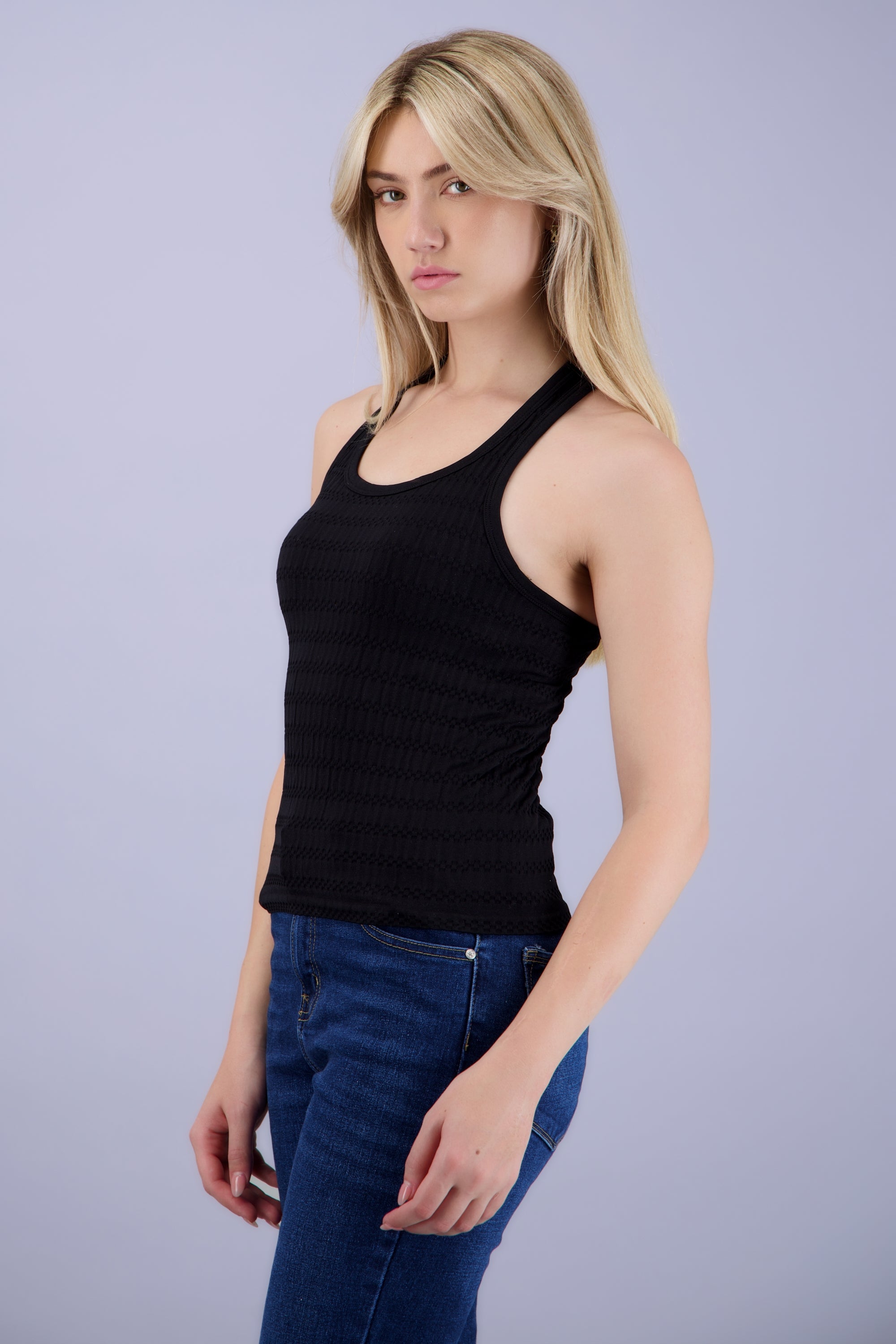 Seamless top textura NEGRO