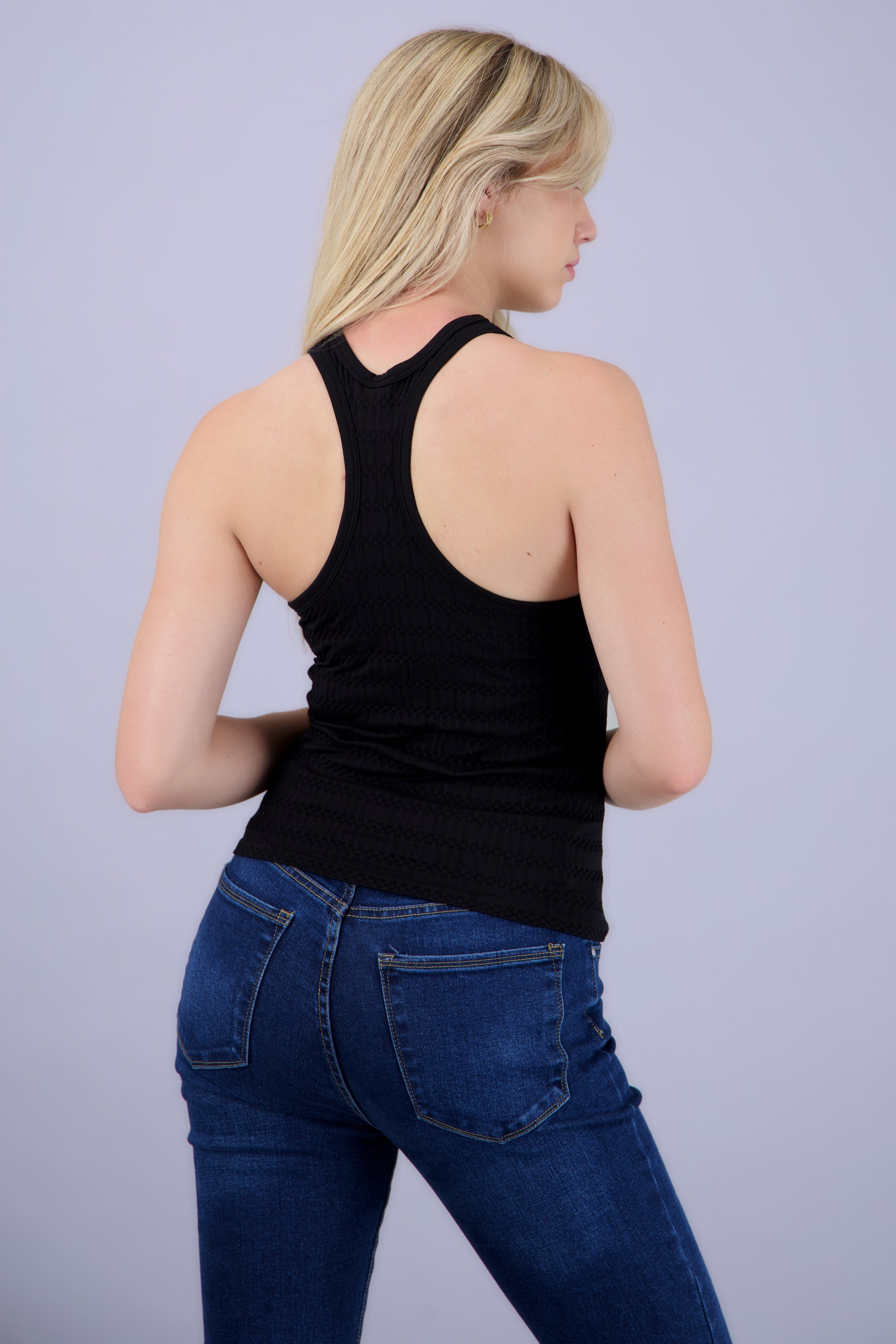 Seamless top textura NEGRO