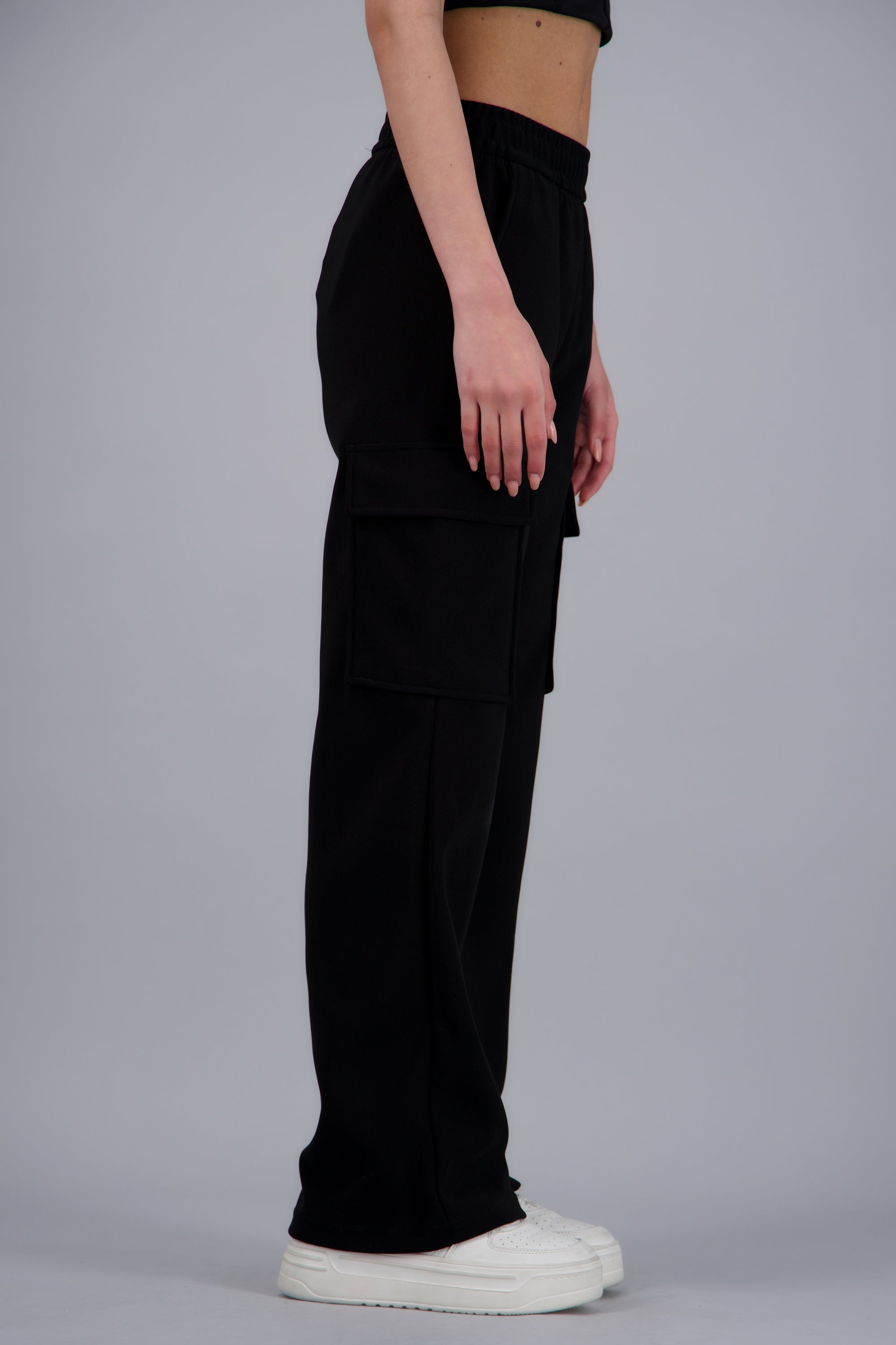 Pants cargo tacto suave NEGRO