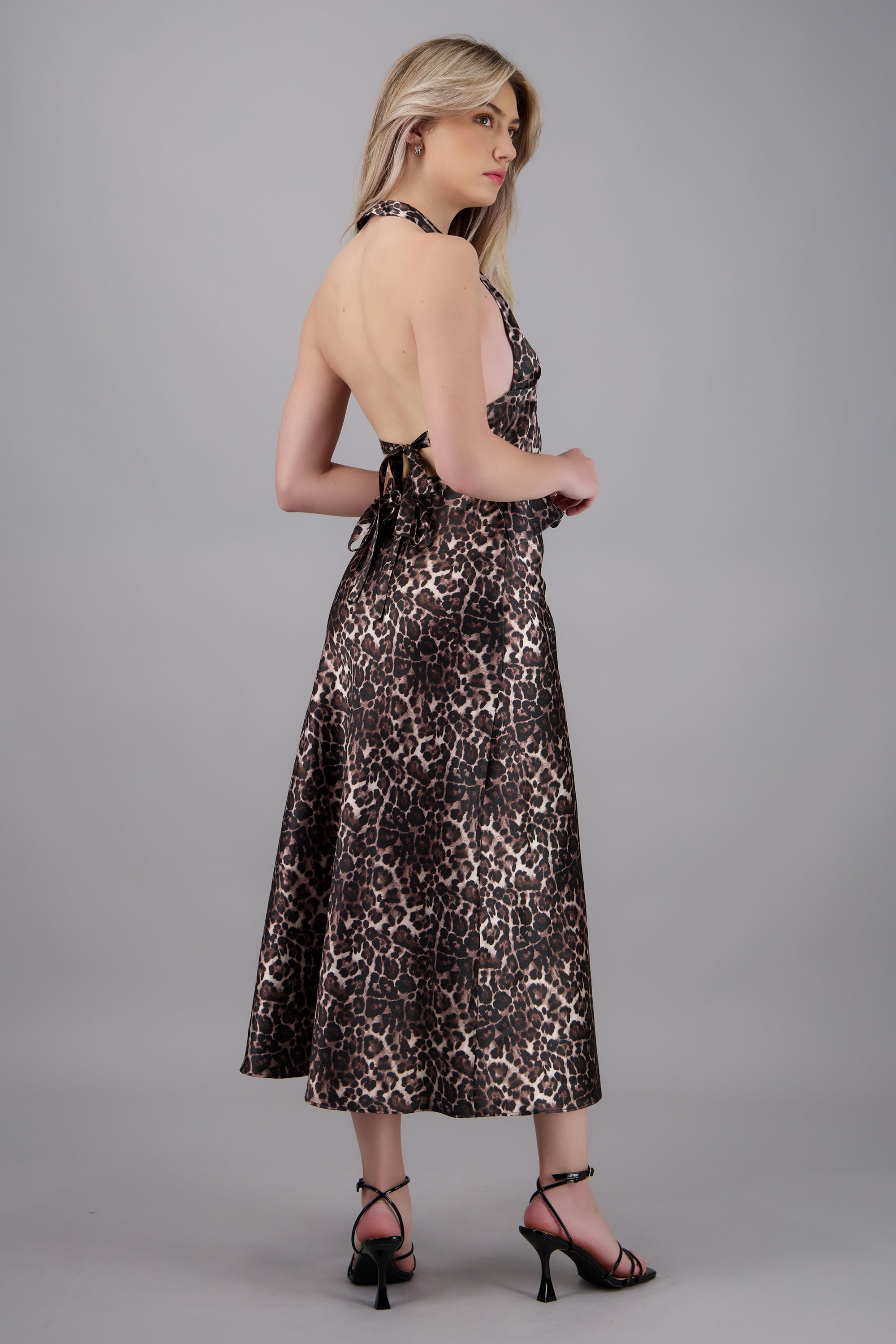 falda midi animal print CAFE COMBO