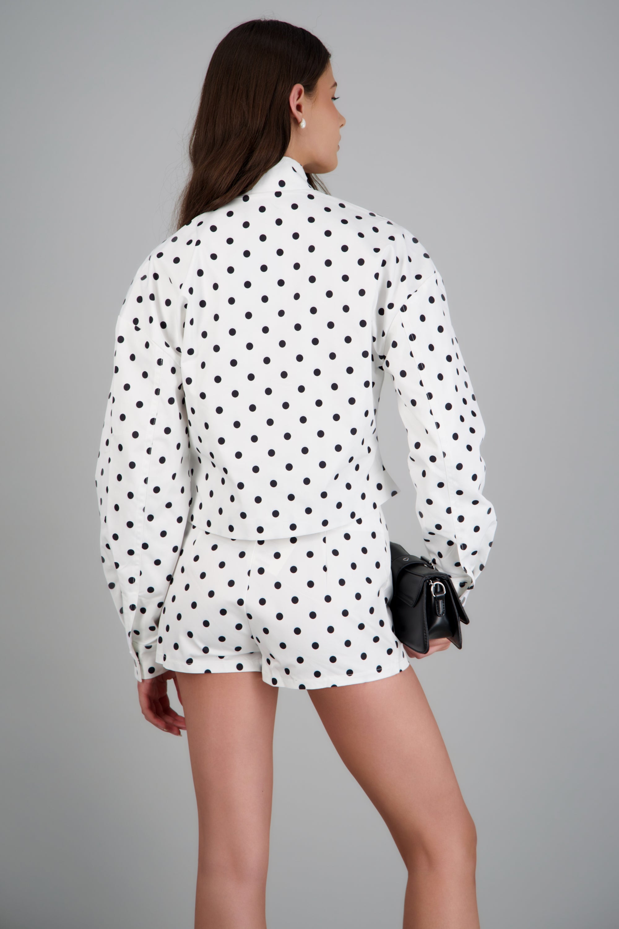 Chamarra bomber lunares BLANCO COMBO