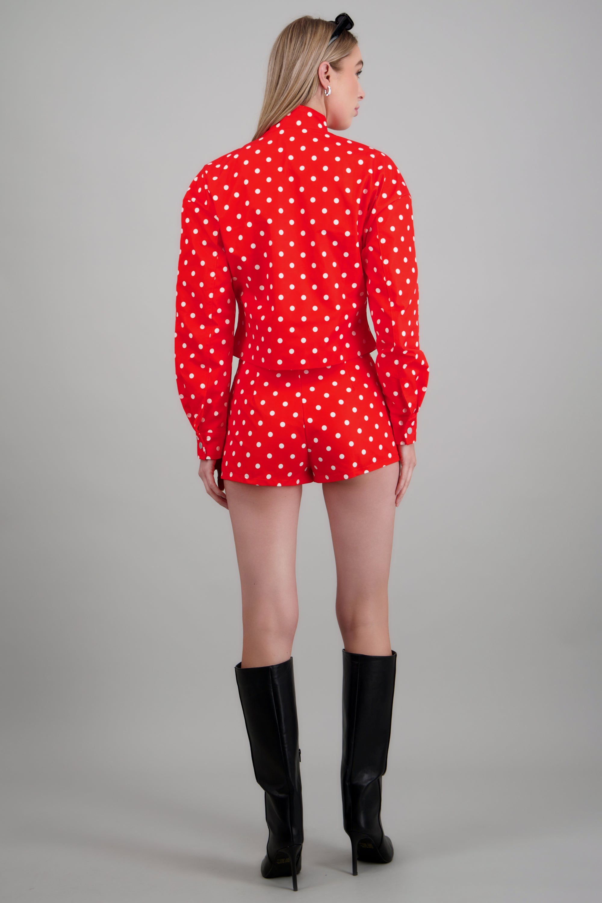 Mini polka dot shorts ROJO COMBO
