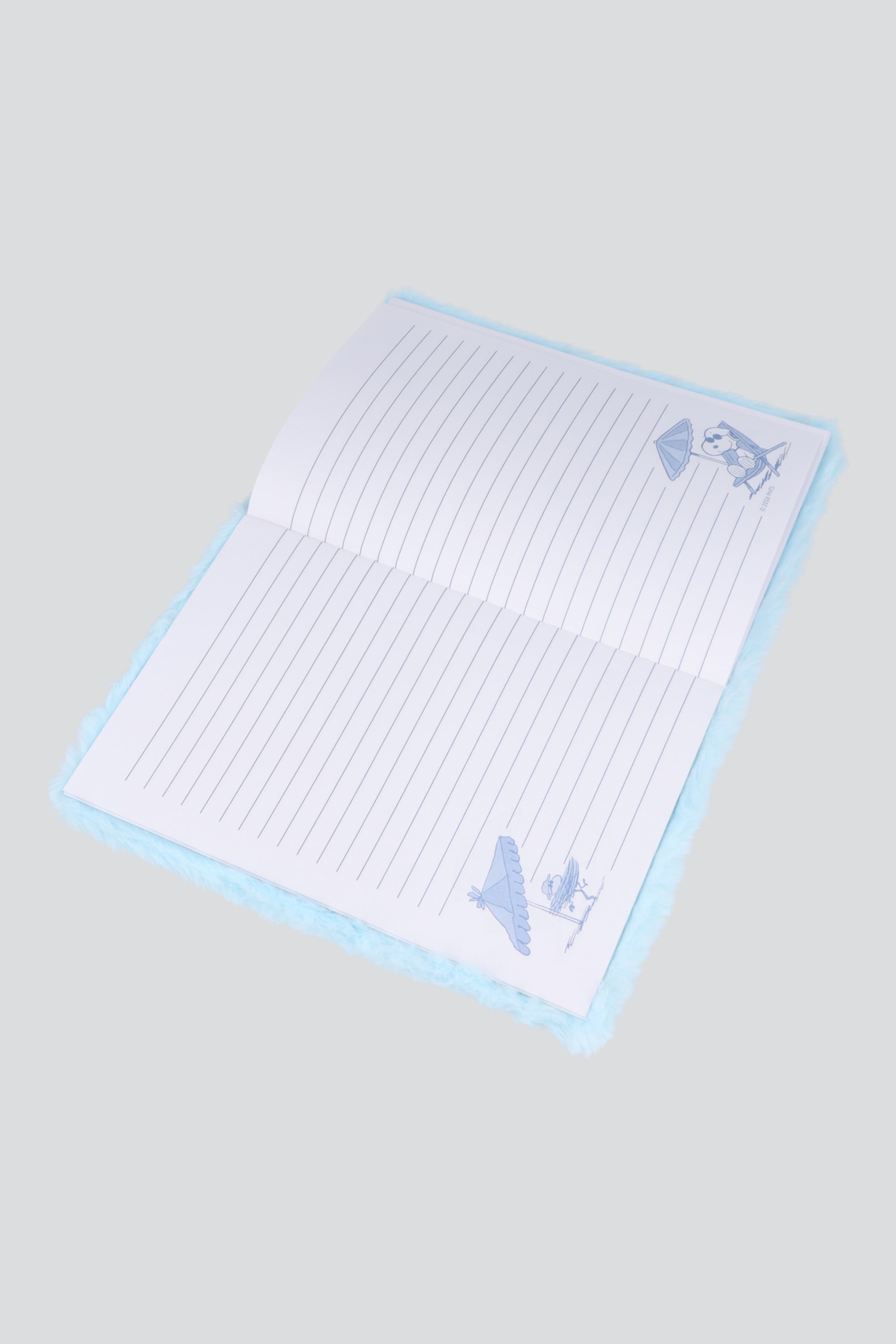 Libreta de peluche Snoopy AZUL PASTEL