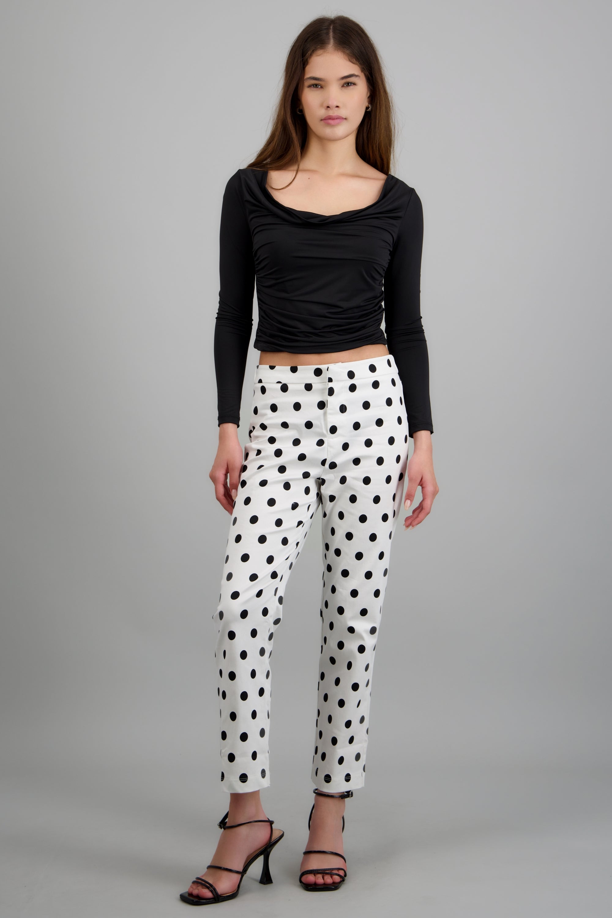 Pantalones polka dots BLANCO COMBO