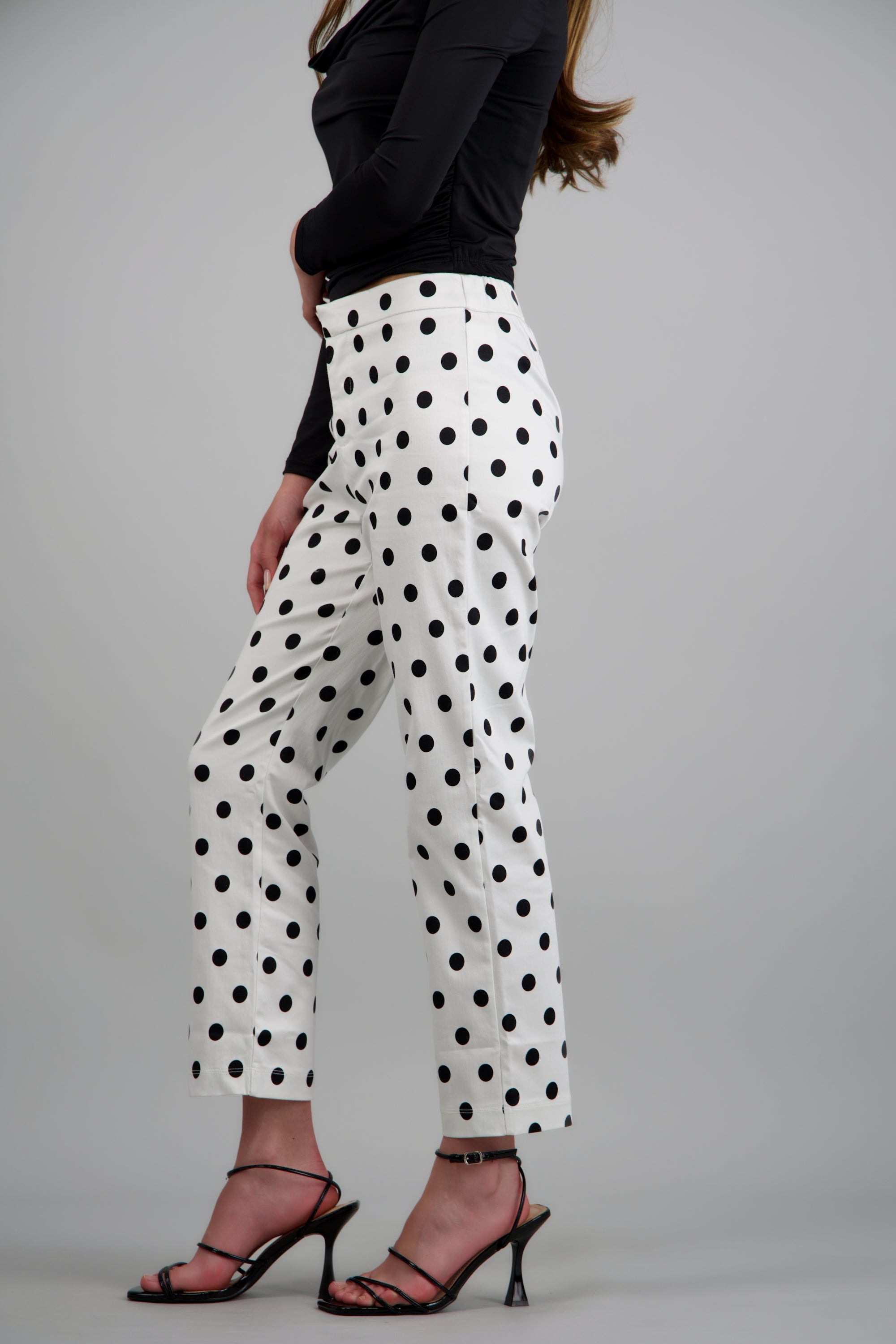 Pantalones polka dots BLANCO COMBO