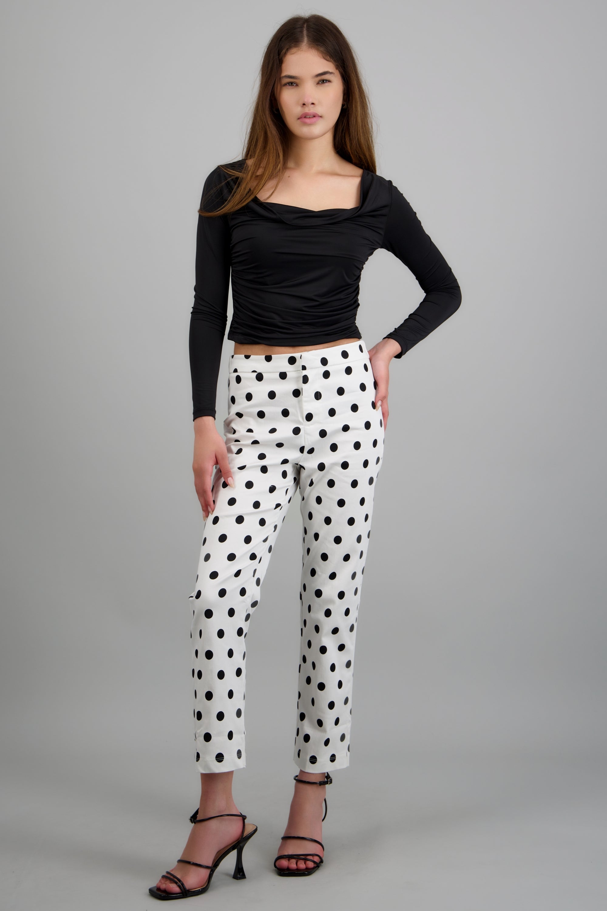 Pantalones polka dots BLANCO COMBO