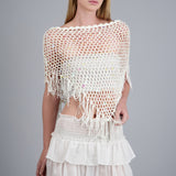 PONCHO ASIMETRICO C/LENTEJUELAS