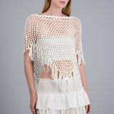 PONCHO ASIMETRICO C/LENTEJUELAS