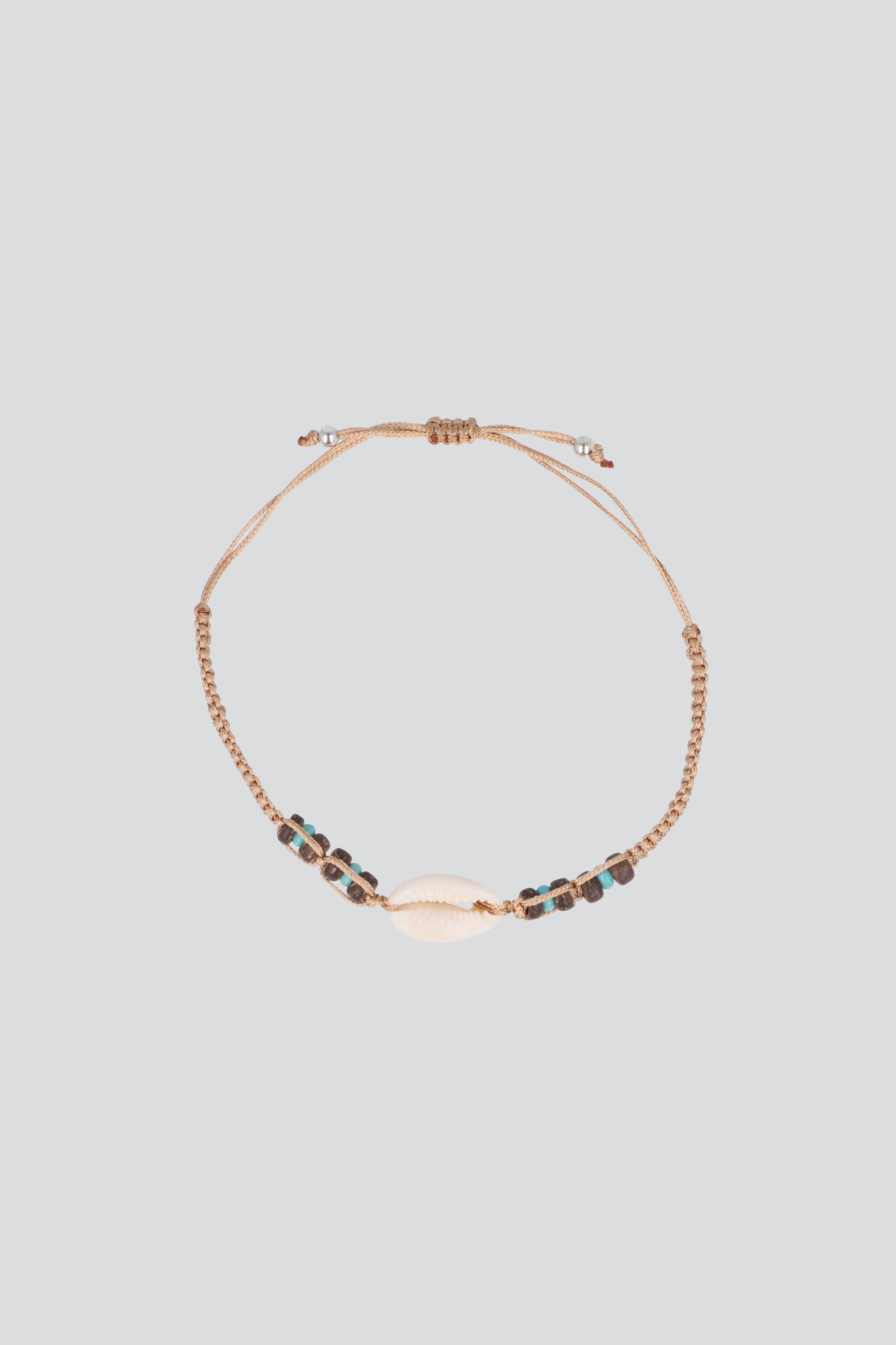 PULSERA CONCHA BEADS CAFE