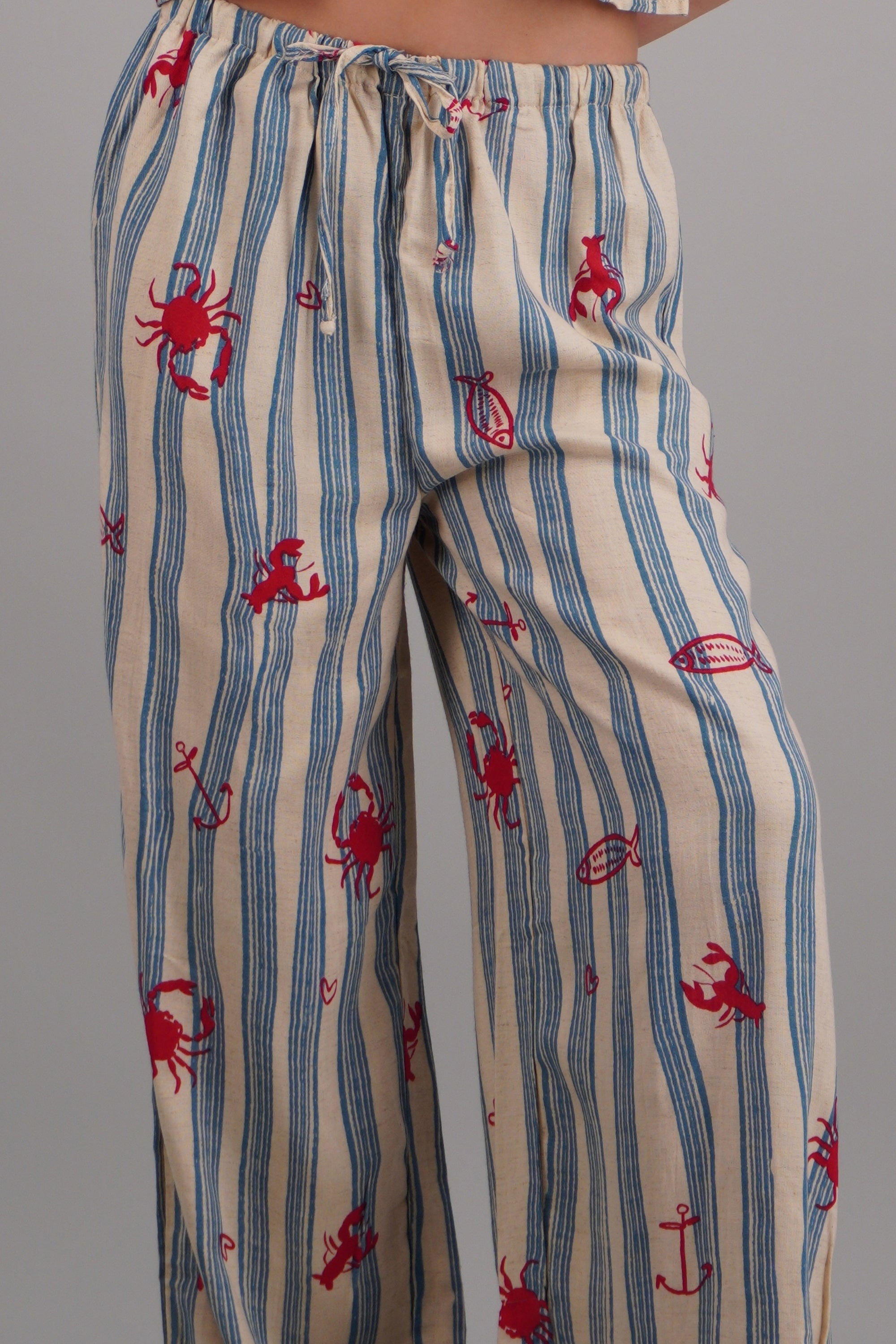Pantalon rayas estampado MENTA COMBO
