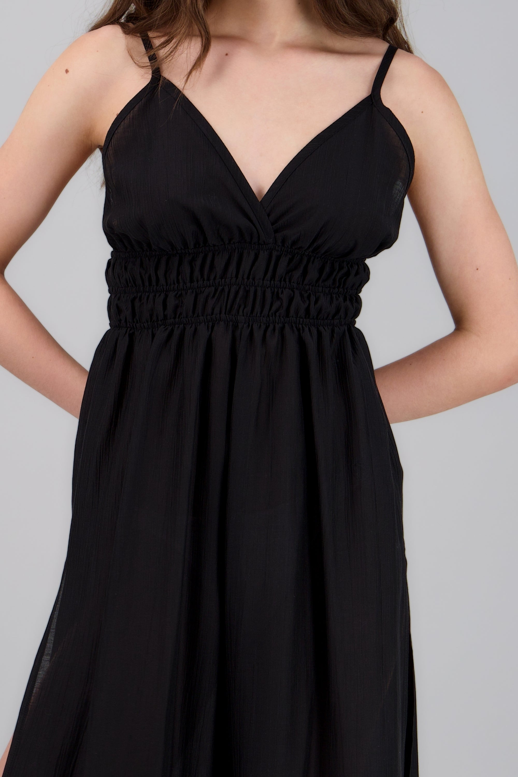 Jumpsuit tirantes pierna abierta NEGRO