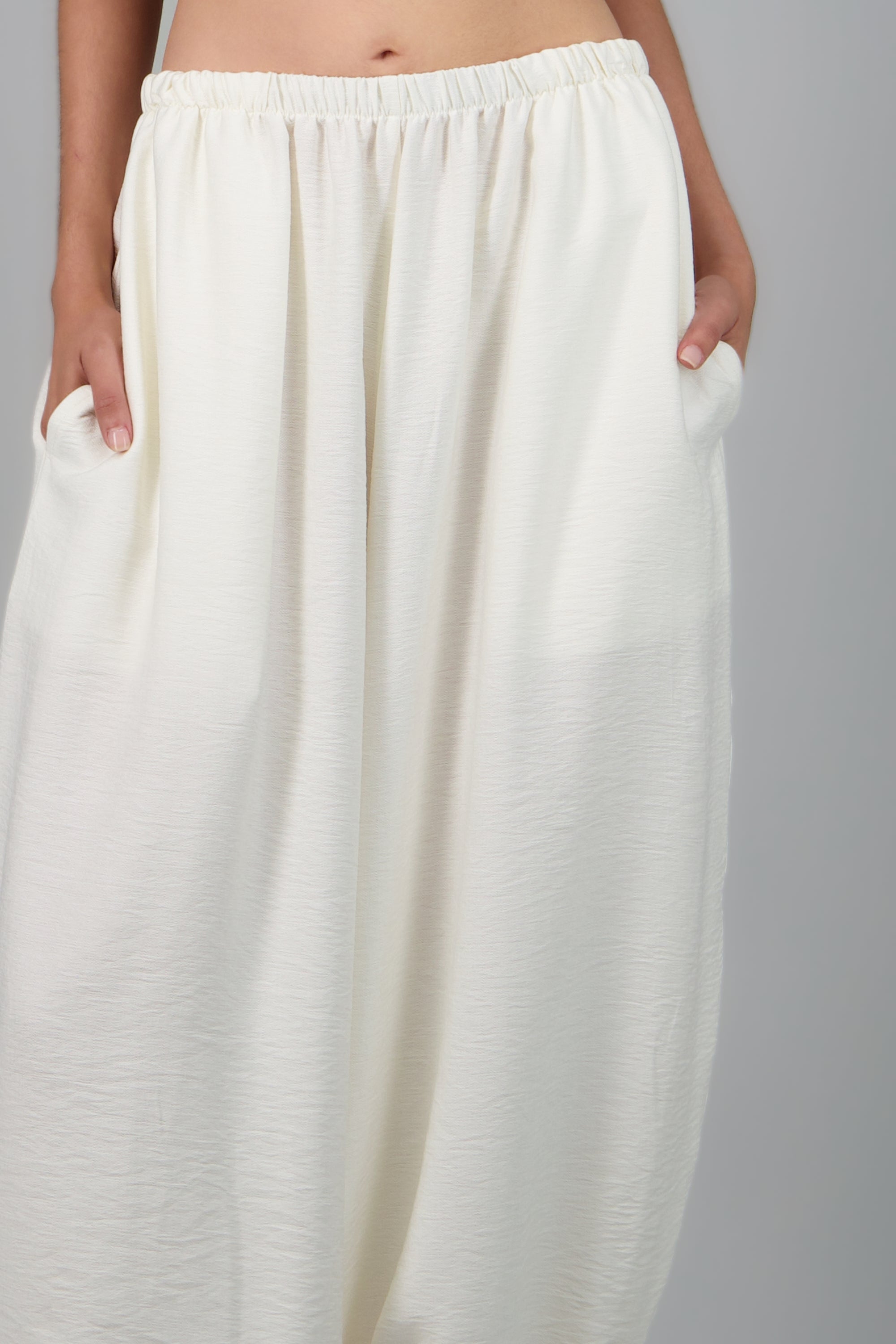 Pantalon resorte tobillo BLANCO