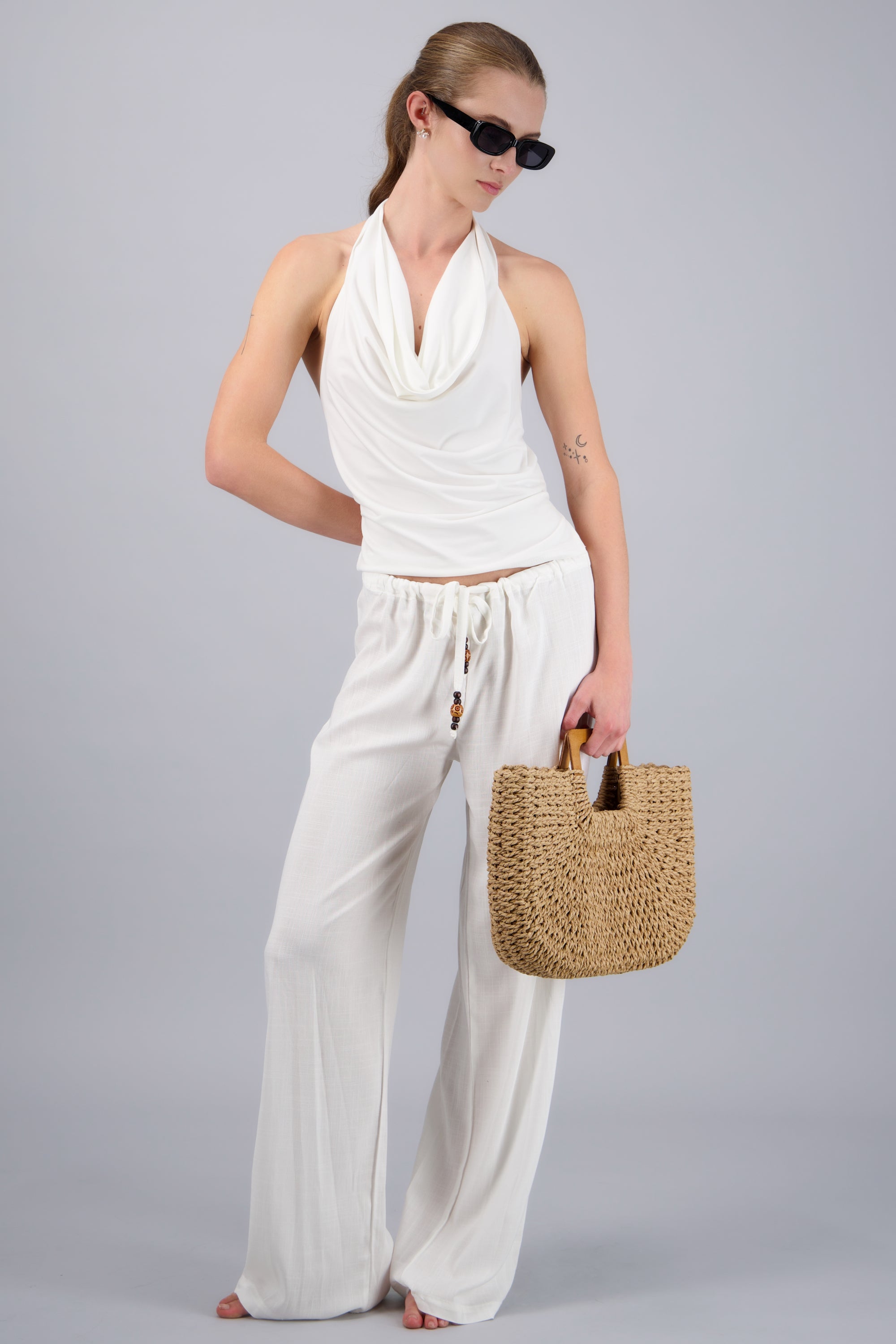 Top halter ajustes espalda HUESO