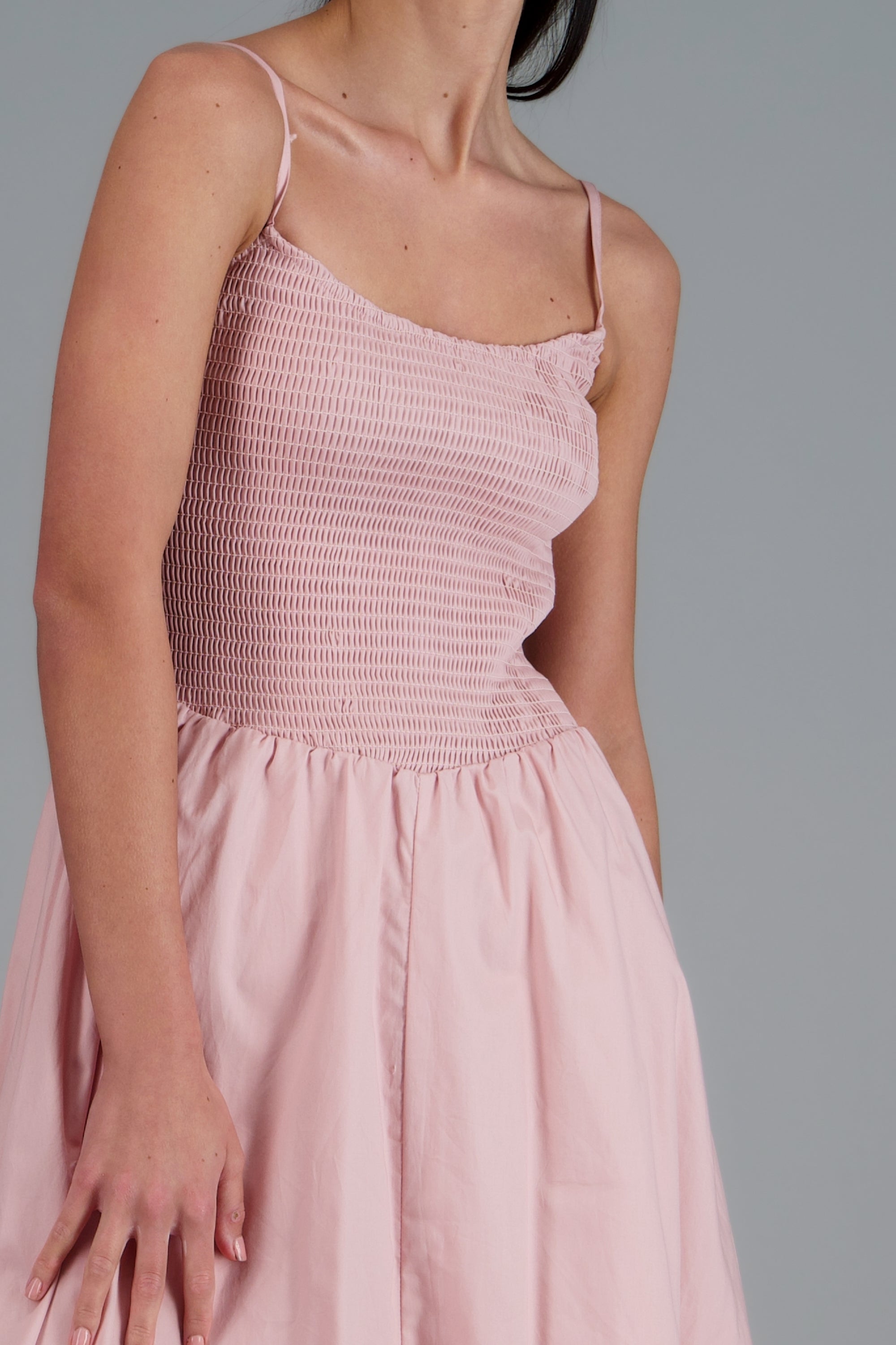 Vestido falda popelina ROSA