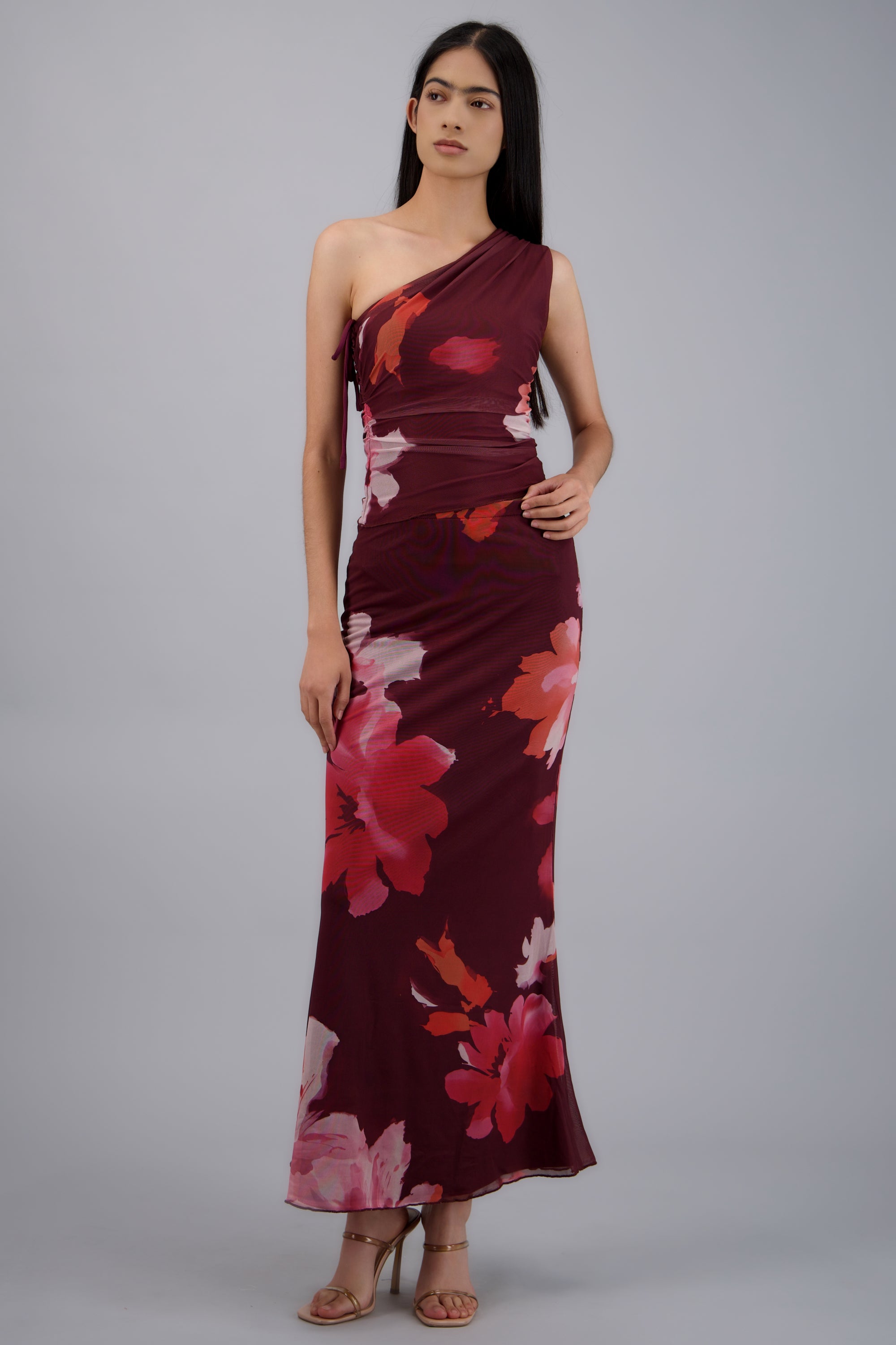 Falda midi estampado flores VINO COMBO