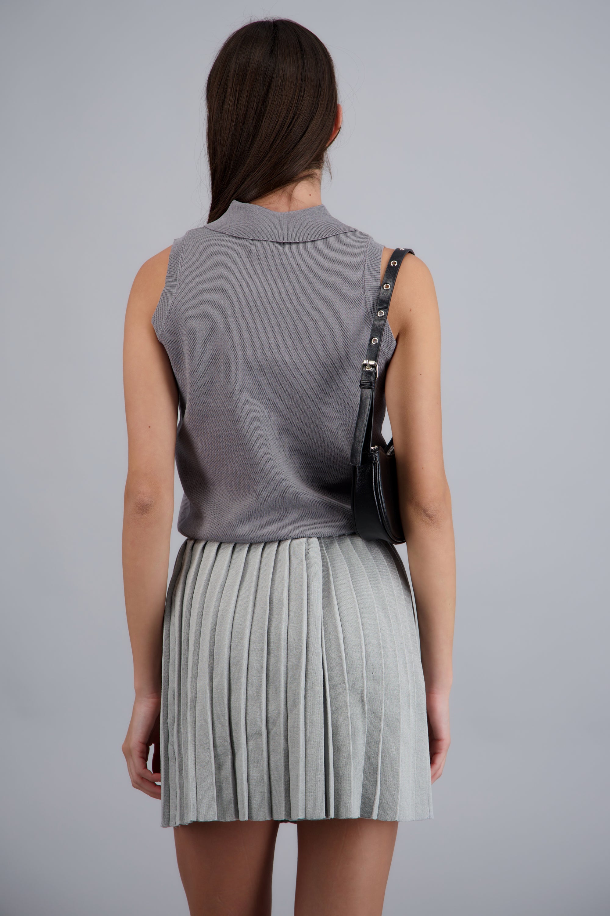 Chaleco punto detalle botones GRIS
