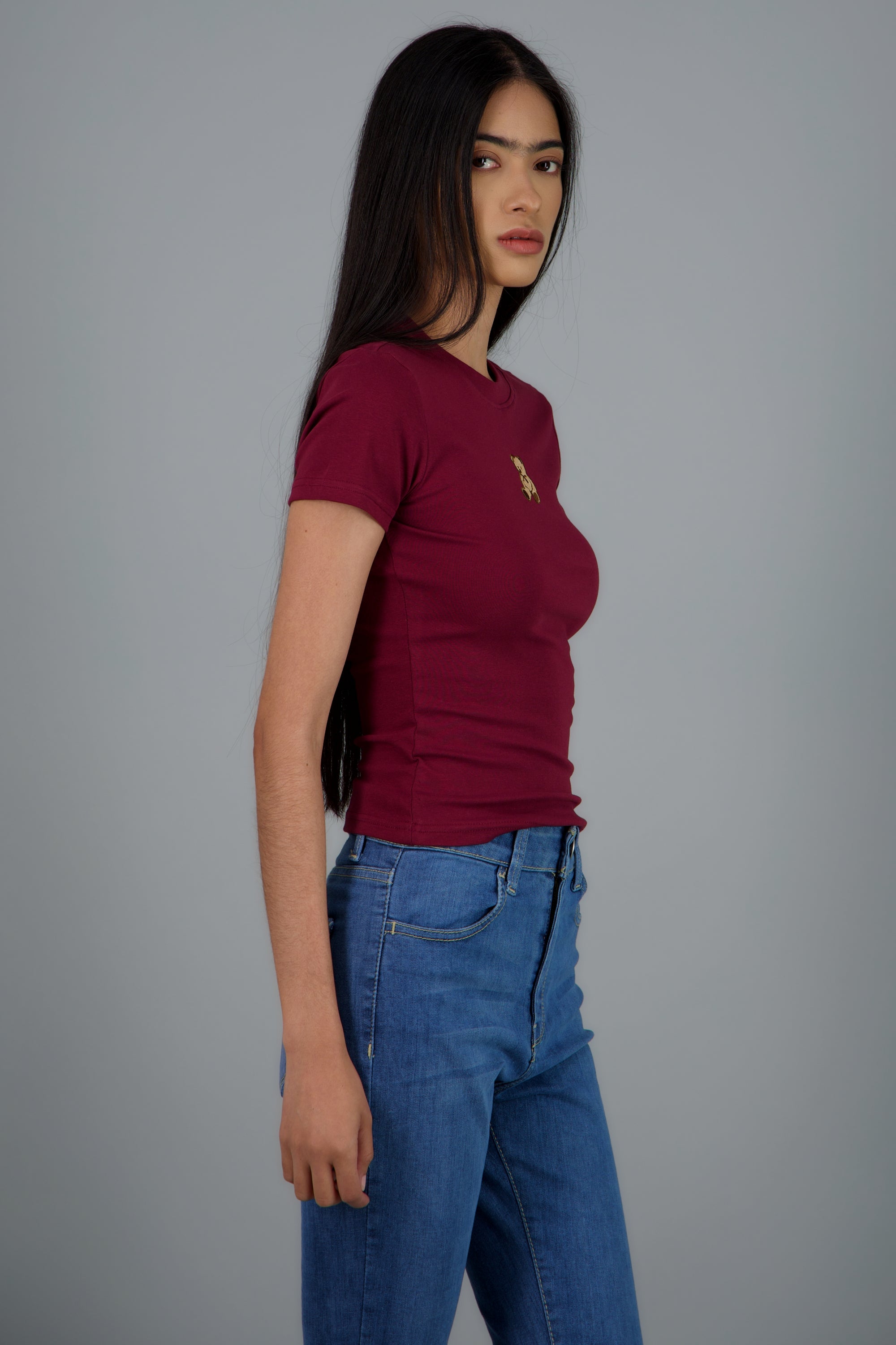 Top osito con manga corta VINO COMBO