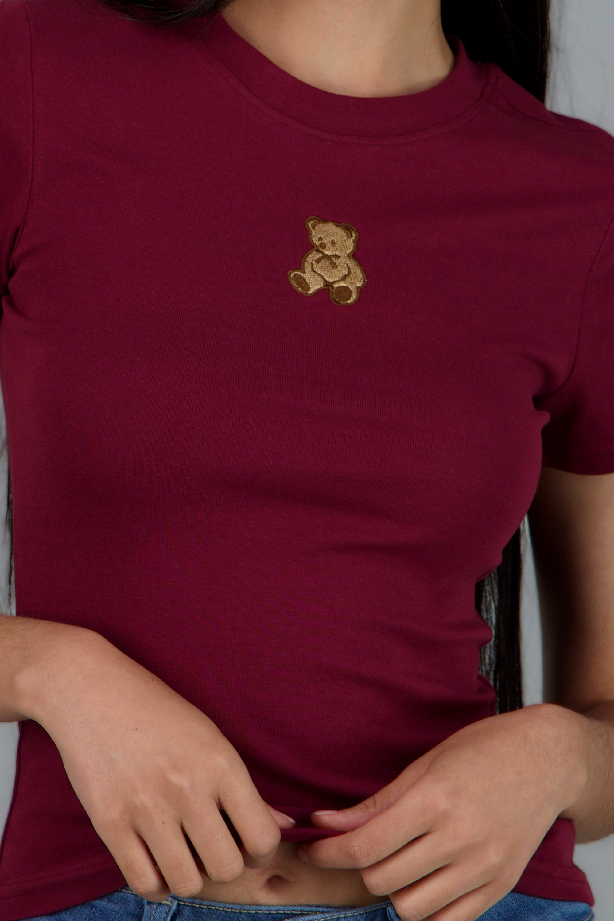 Top osito con manga corta VINO COMBO