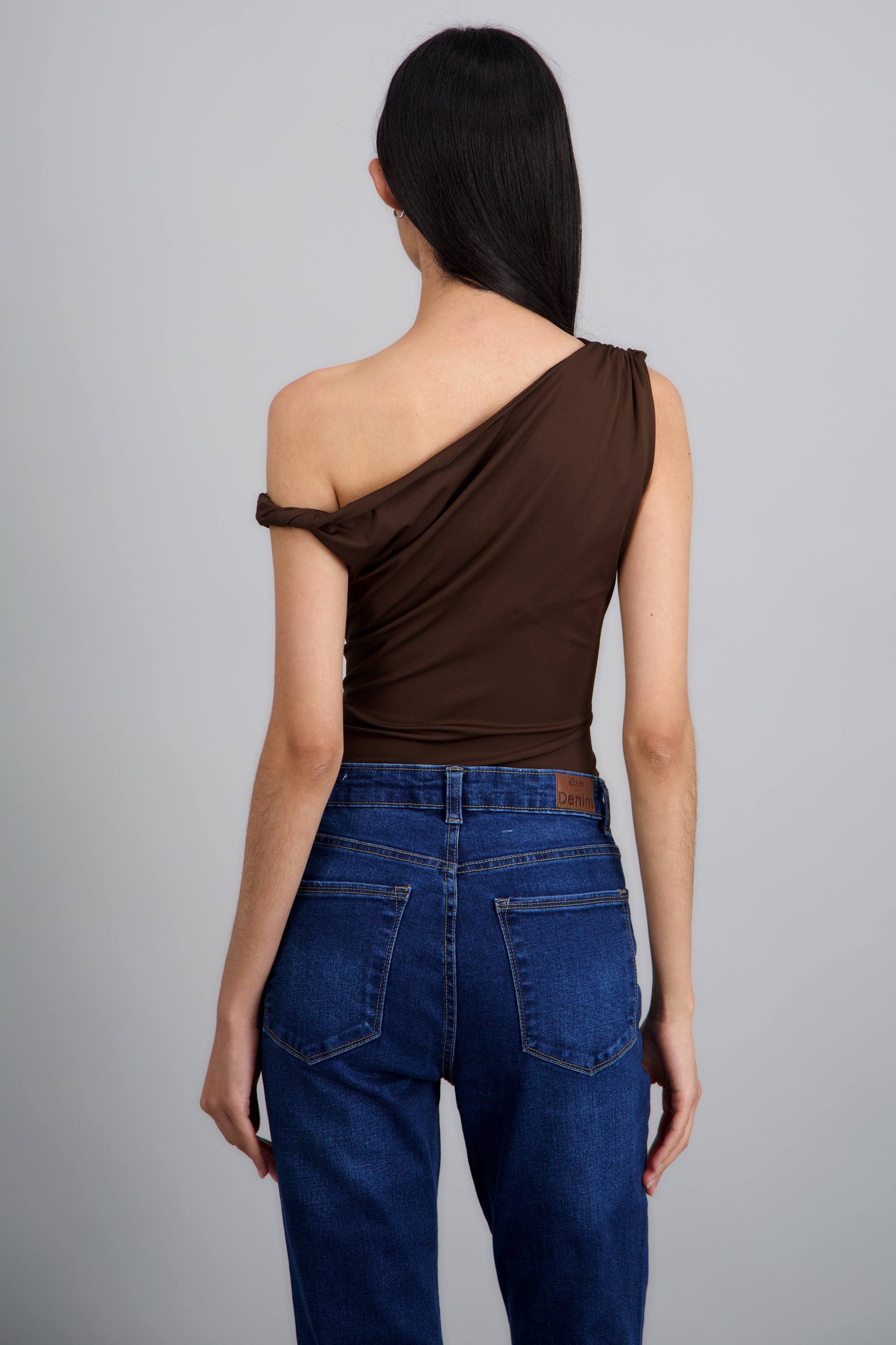 Bodysuit asimetrico drapeado CAFE