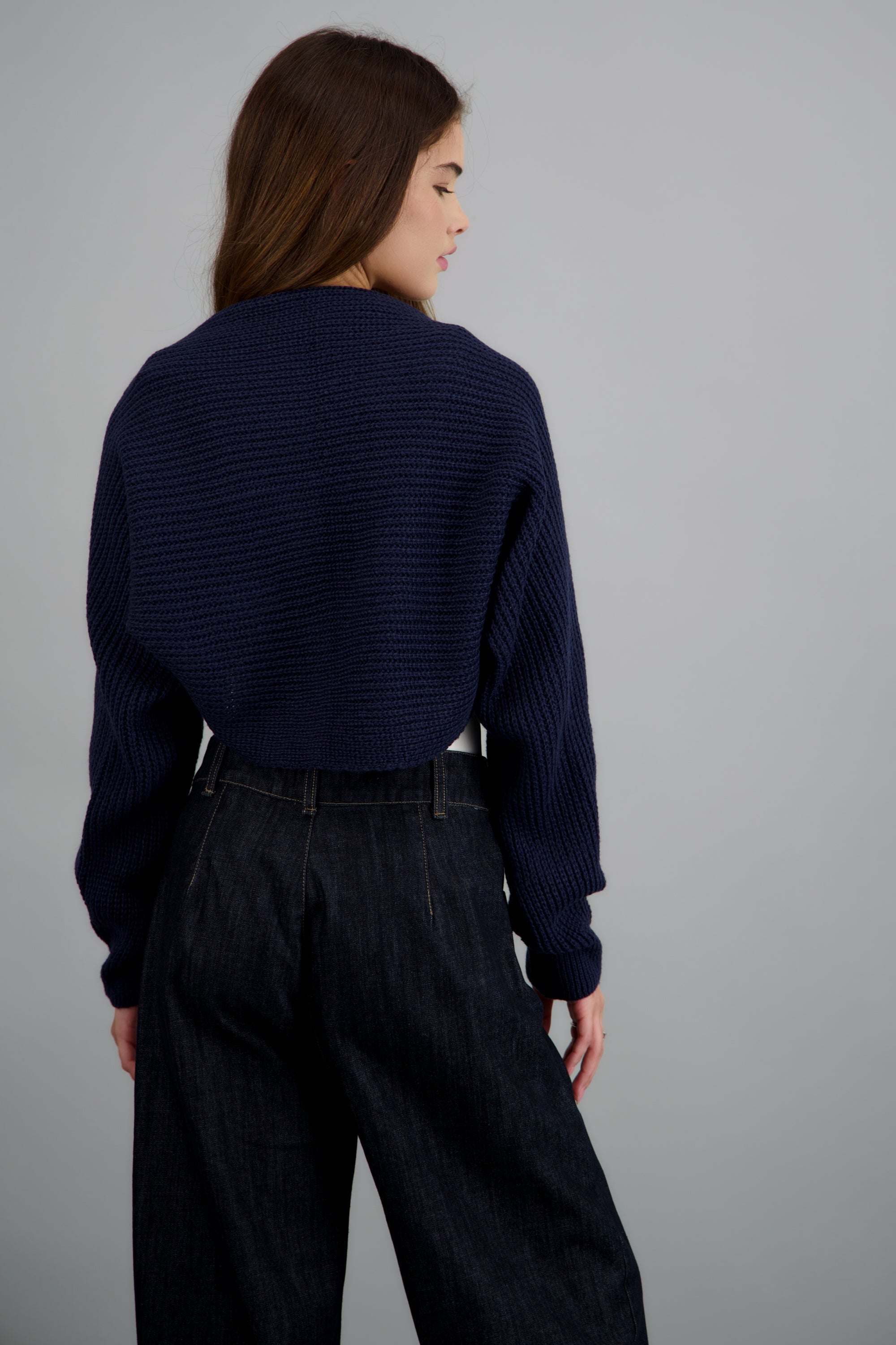 Cardigan bolero en tejido MARINO