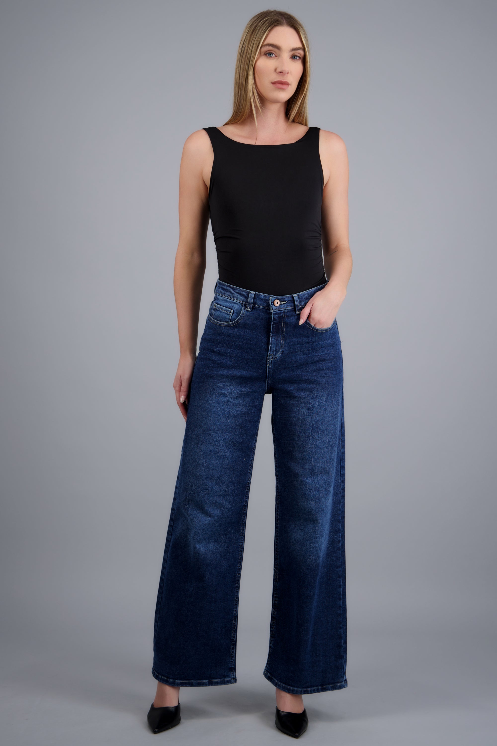 Bodysuit frunces con espalda descubierta NEGRO