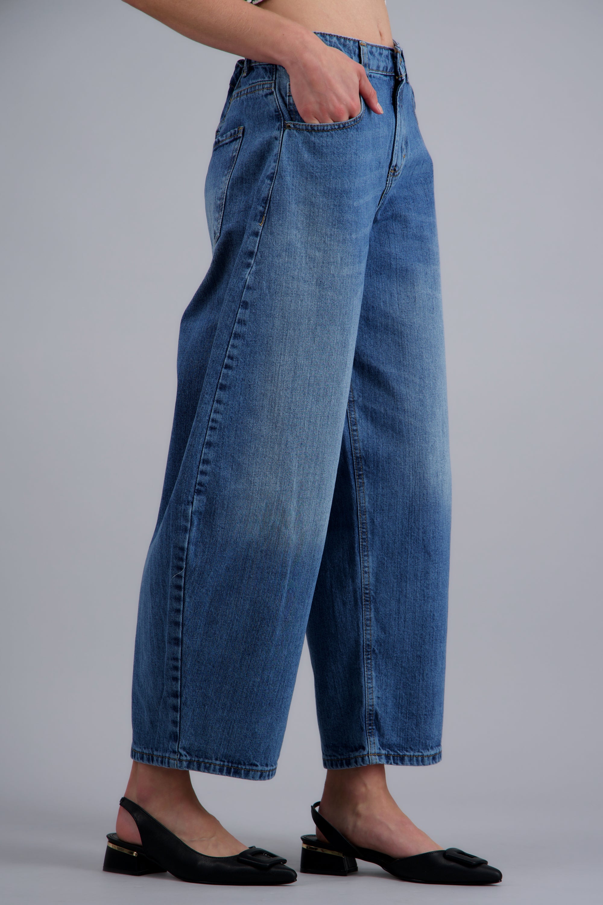 Jeans balloon tiro medio MEDIUM WASH