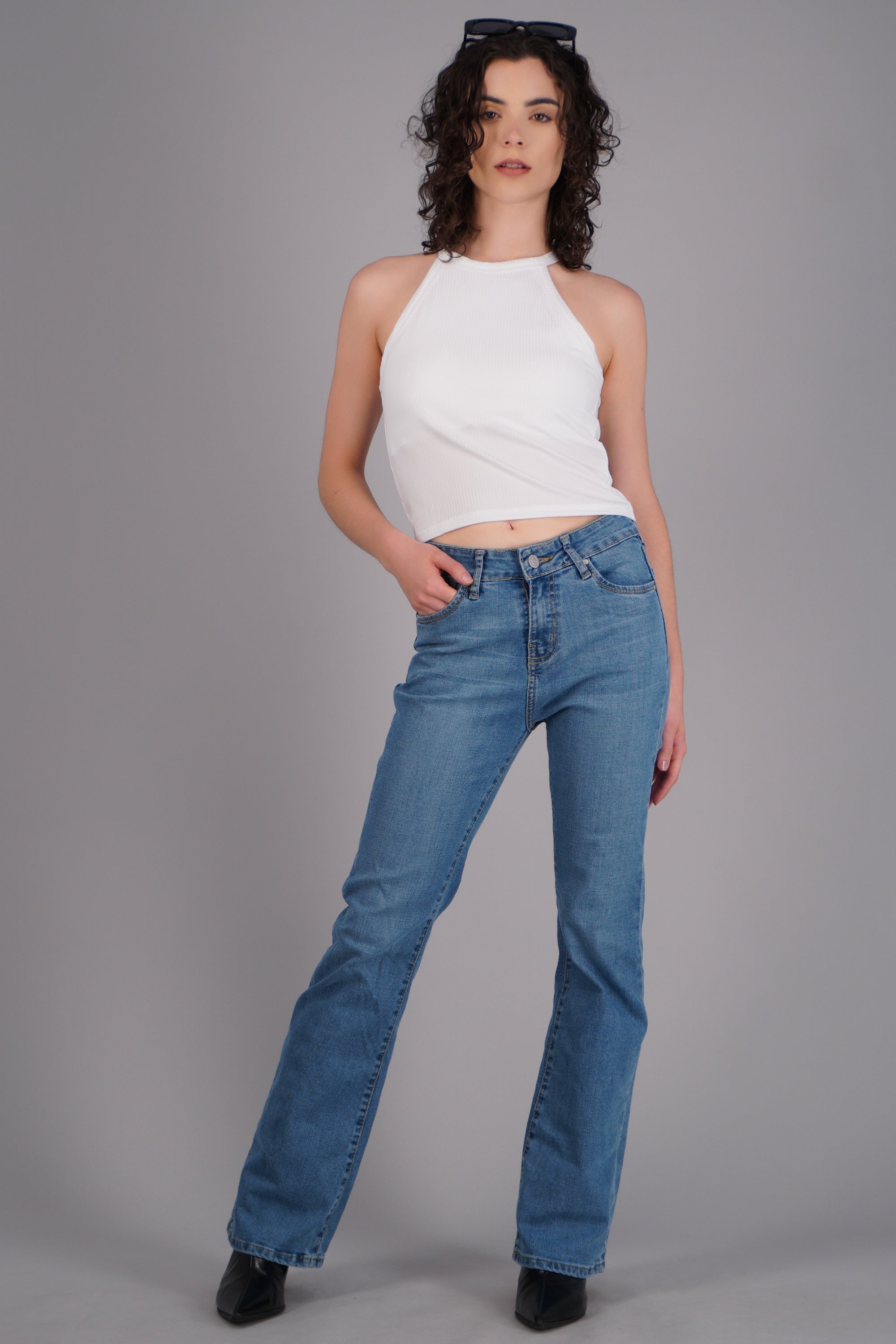 Jeans flare slim LIGHT WASH