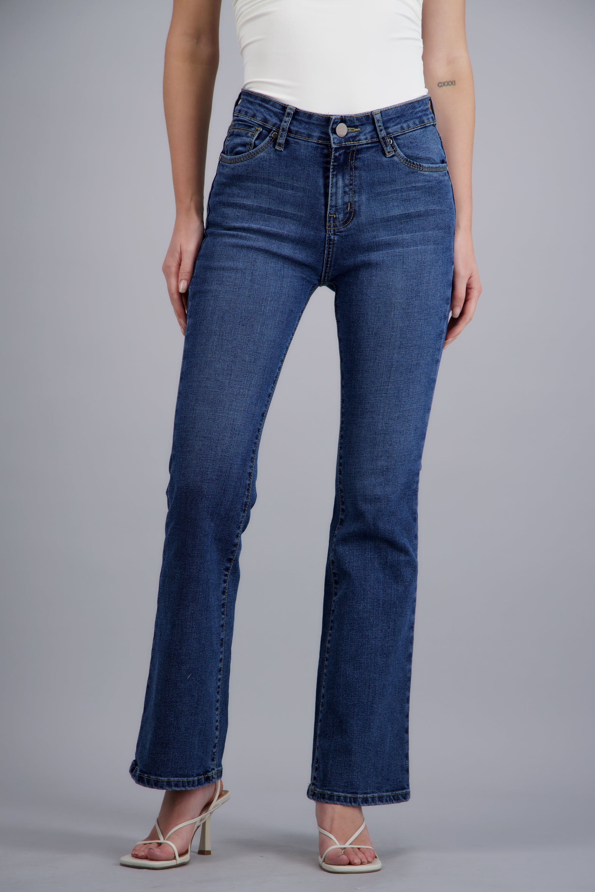Jeans flare slim DARK WASH