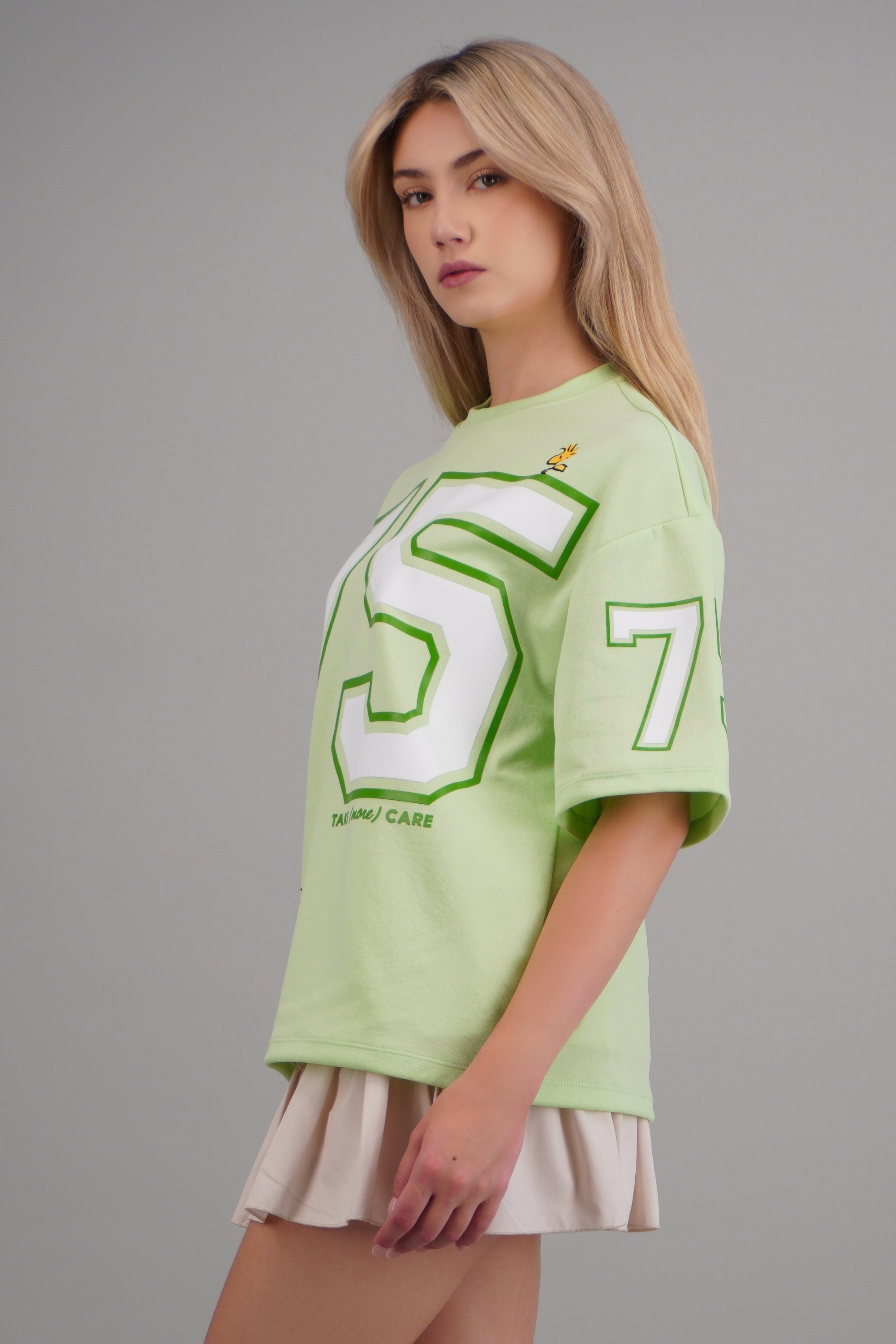 Playera deportiva Snoopy VERDE CLARO