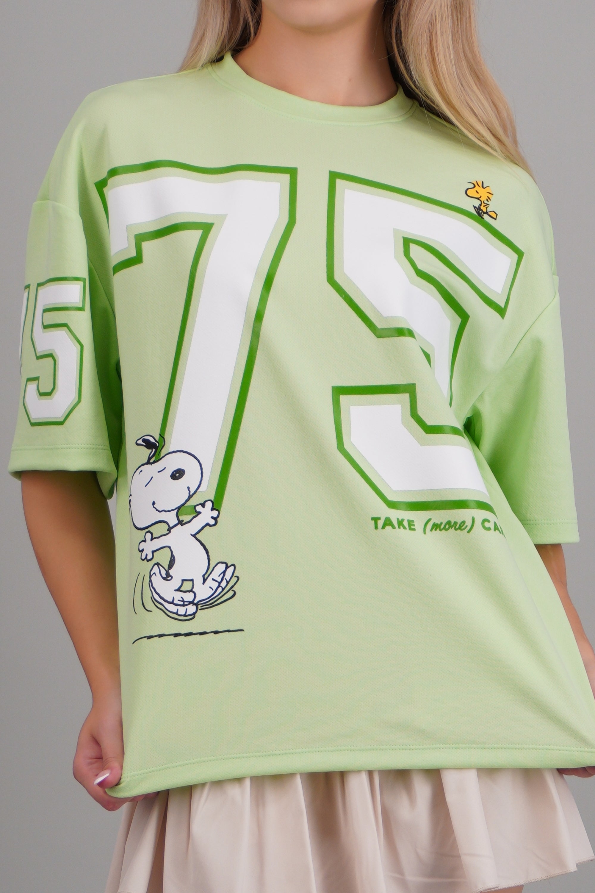 Playera deportiva Snoopy VERDE CLARO