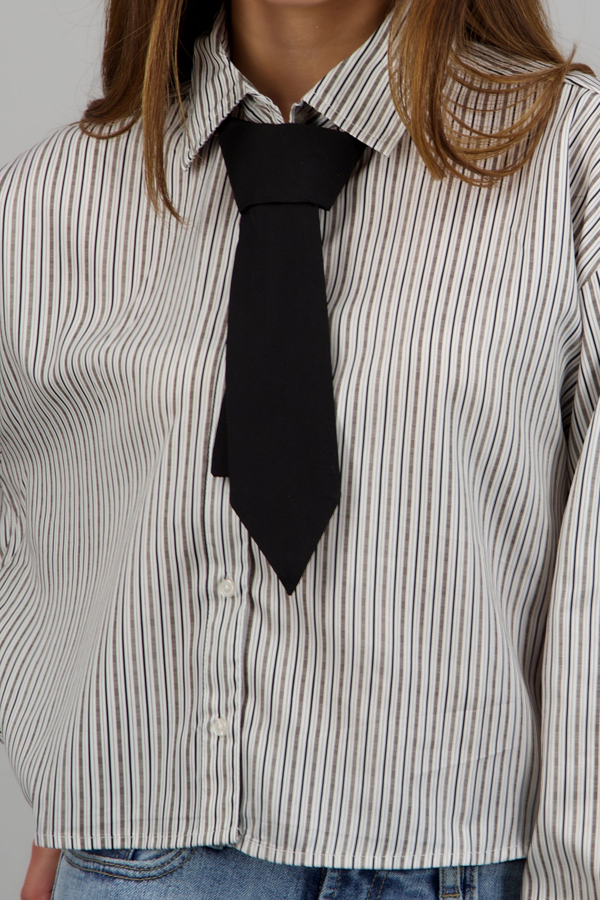 Camisa rayas sastre con corbata BLANCO COMBO