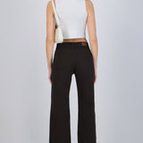 Jeans wide leg dobladillo