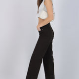 Jeans wide leg dobladillo