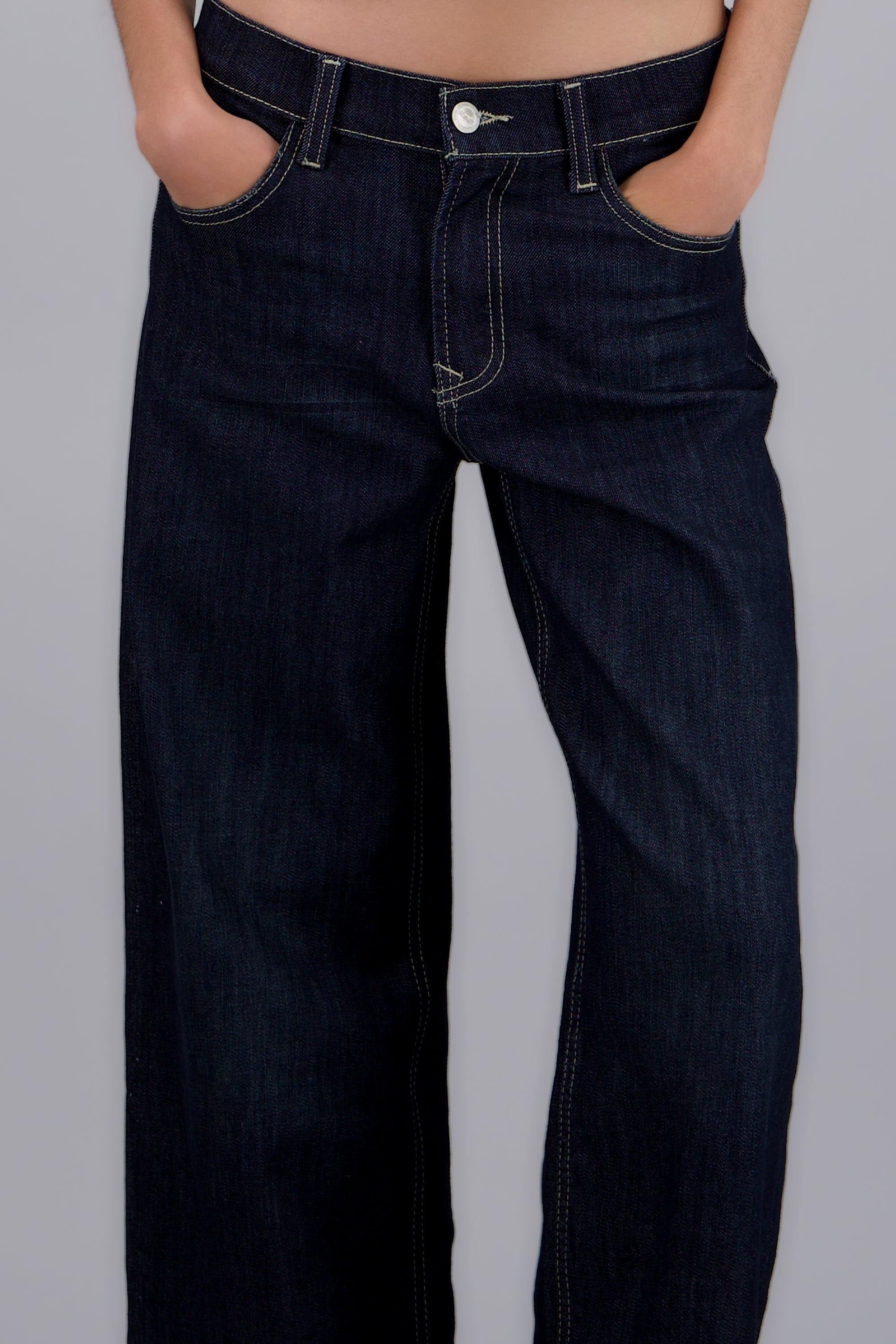 Jeans wide leg dobladillo INDIGO