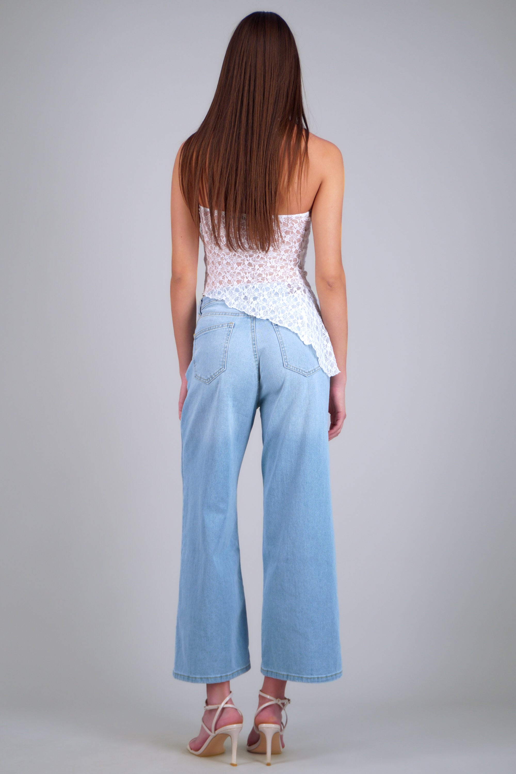 Jeans cropped amplios LIGHT WASH