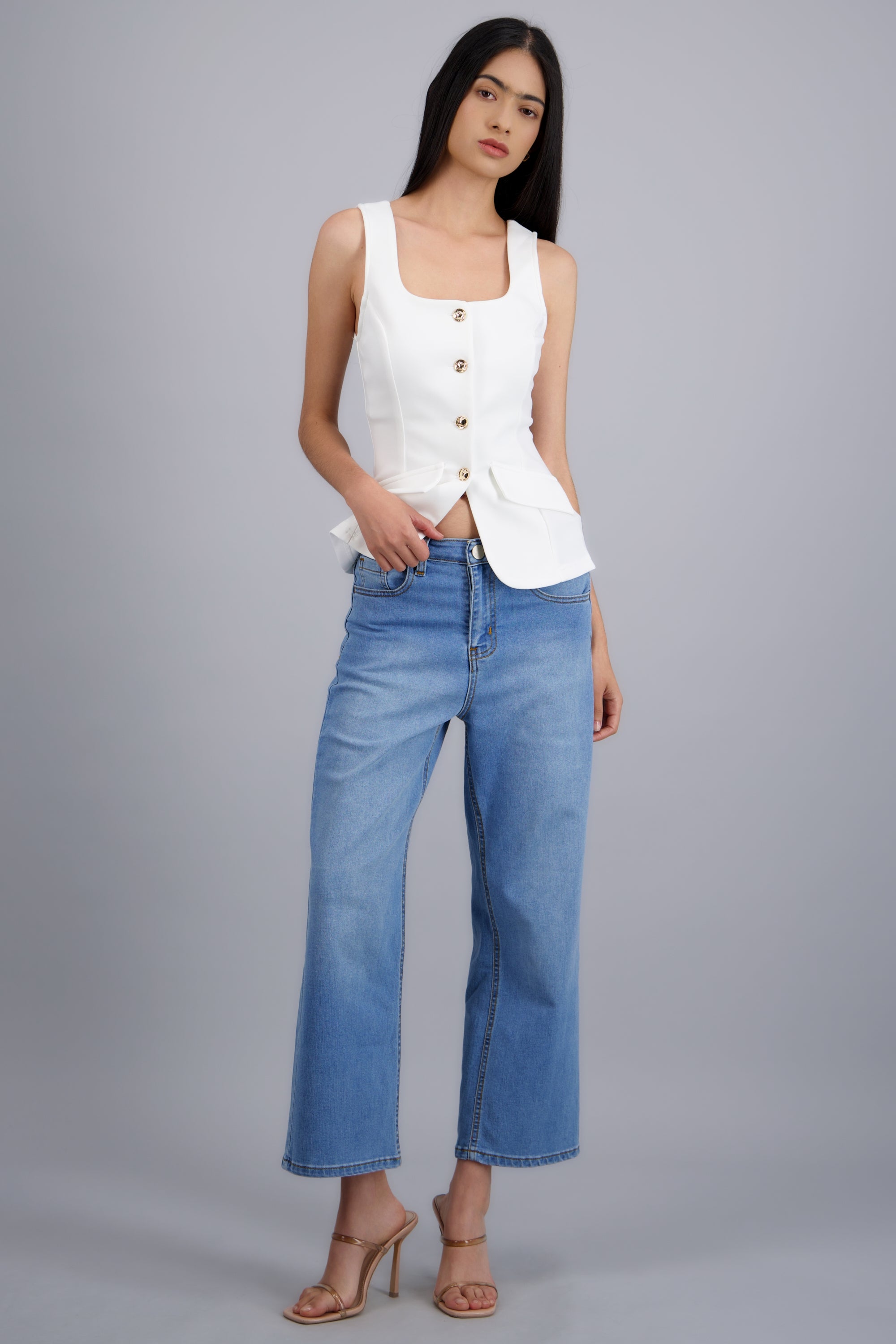 Jeans cropped slim LIGHT WASH